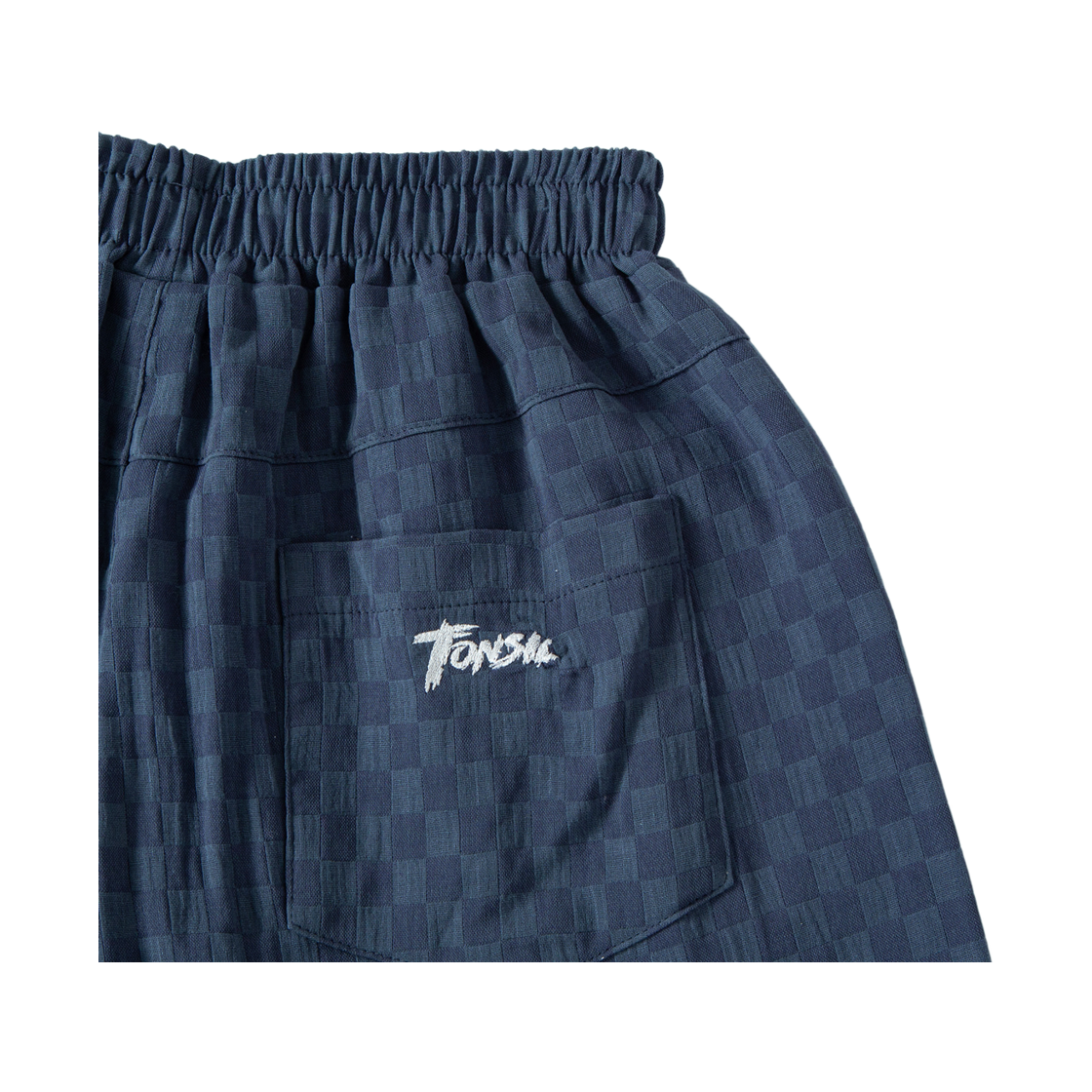 톤슬 체커보드 린넨라이크 버뮤다 팬츠 블루(TONSIL Checkerboard Linen-Like Bermuda Pants Blue) - 6