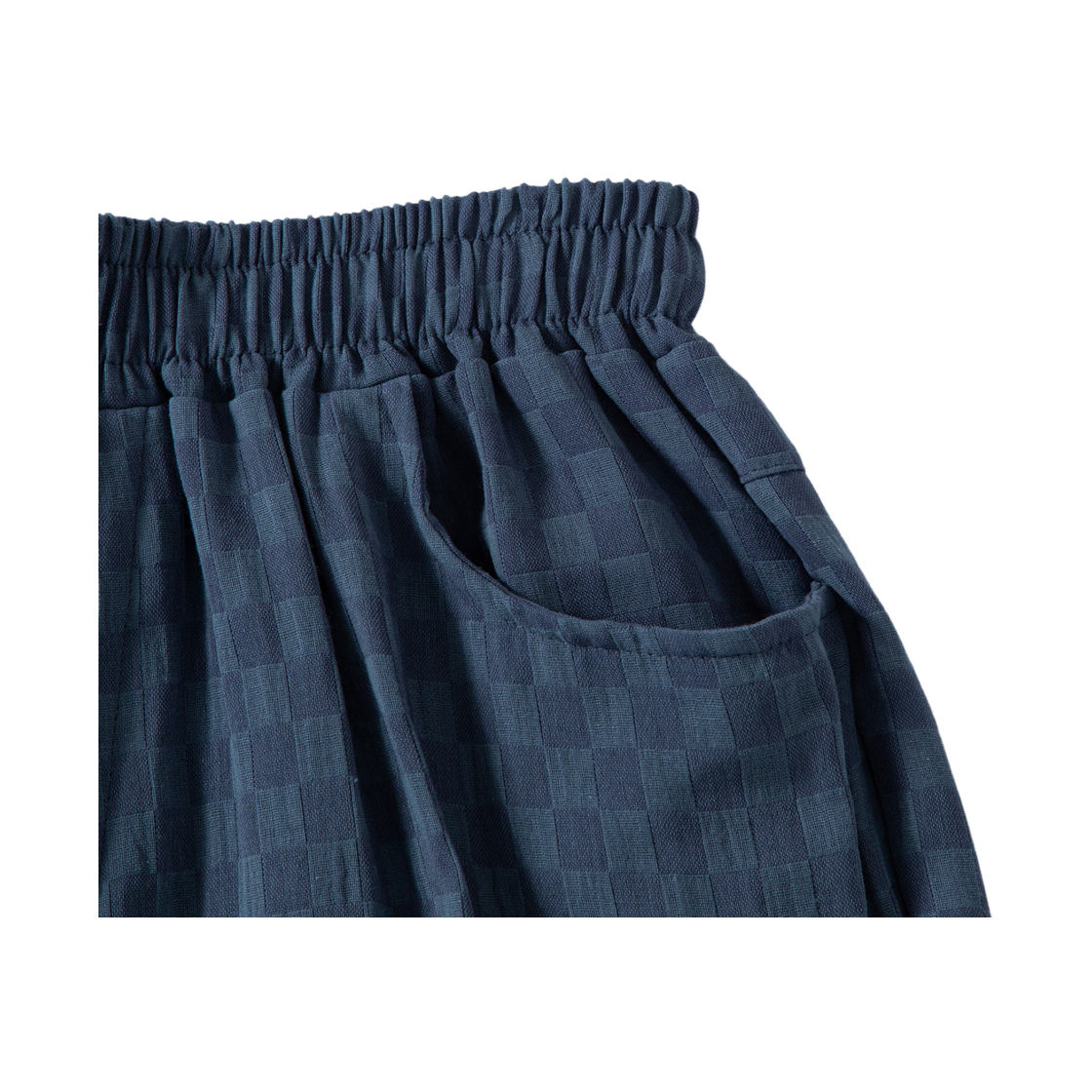 톤슬 체커보드 린넨라이크 버뮤다 팬츠 블루(TONSIL Checkerboard Linen-Like Bermuda Pants Blue) - 4