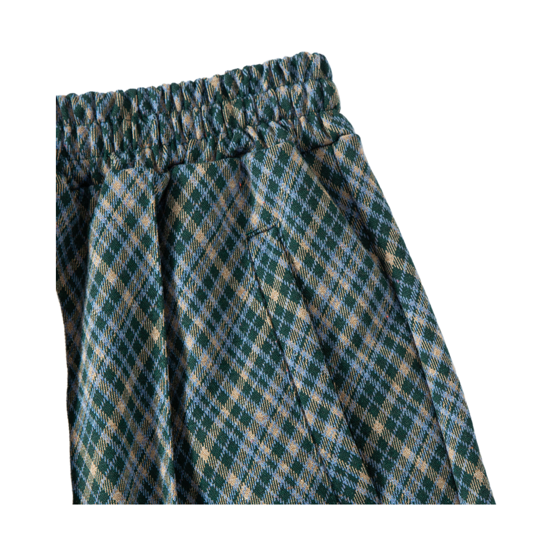 톤슬 빈티지 체크 밴딩 버뮤다 팬츠 그린(TONSIL Vintage Check Banding Bermuda Pants Green) - 4