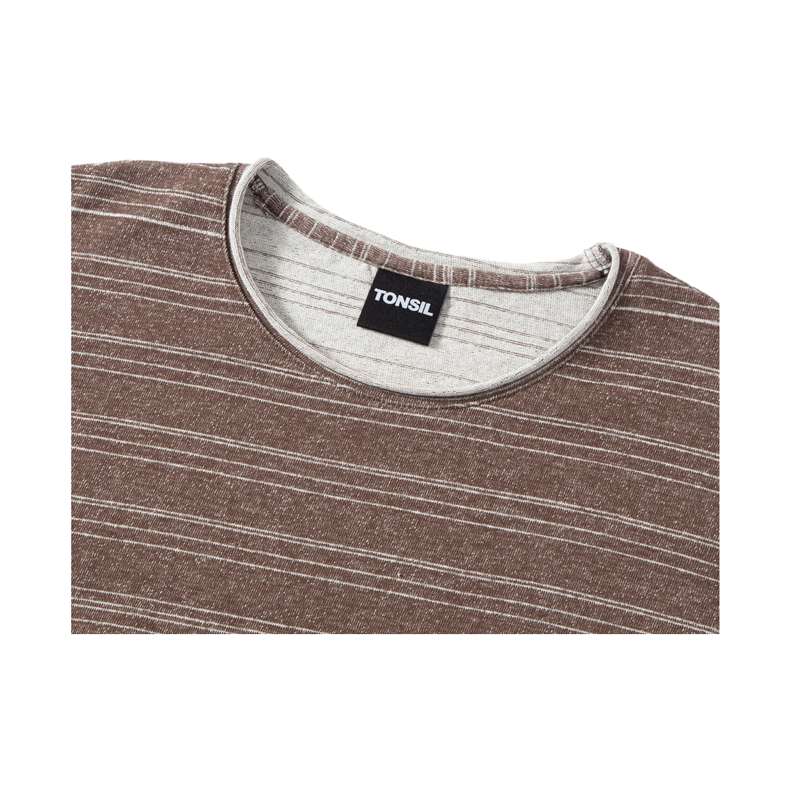톤슬 빈티지 스트라이프 반팔 티셔츠 브라운(TONSIL Vintage Stripe Short-Sleeve T-Shirt Brown) - 3