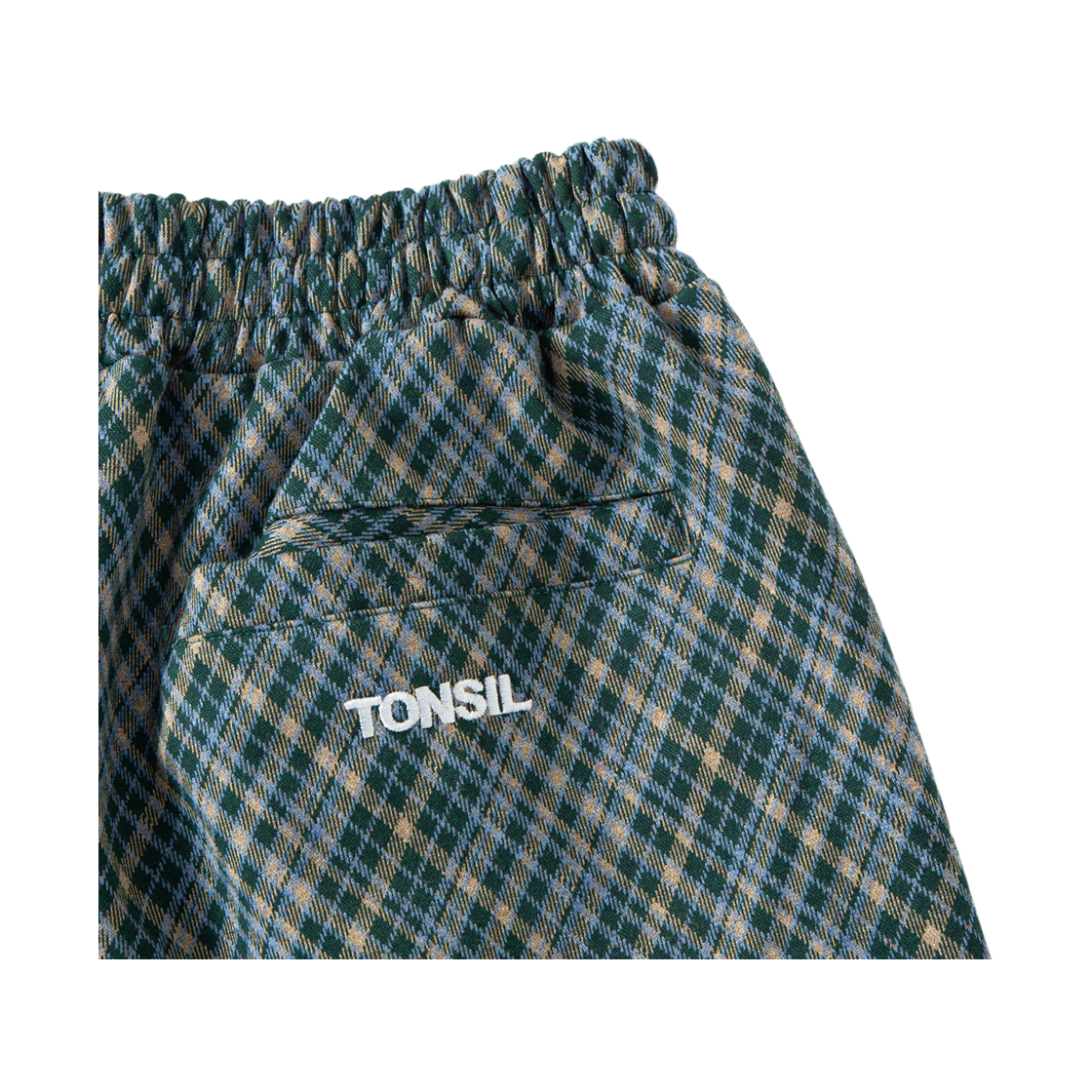 톤슬 빈티지 체크 밴딩 버뮤다 팬츠 그린(TONSIL Vintage Check Banding Bermuda Pants Green) - 6