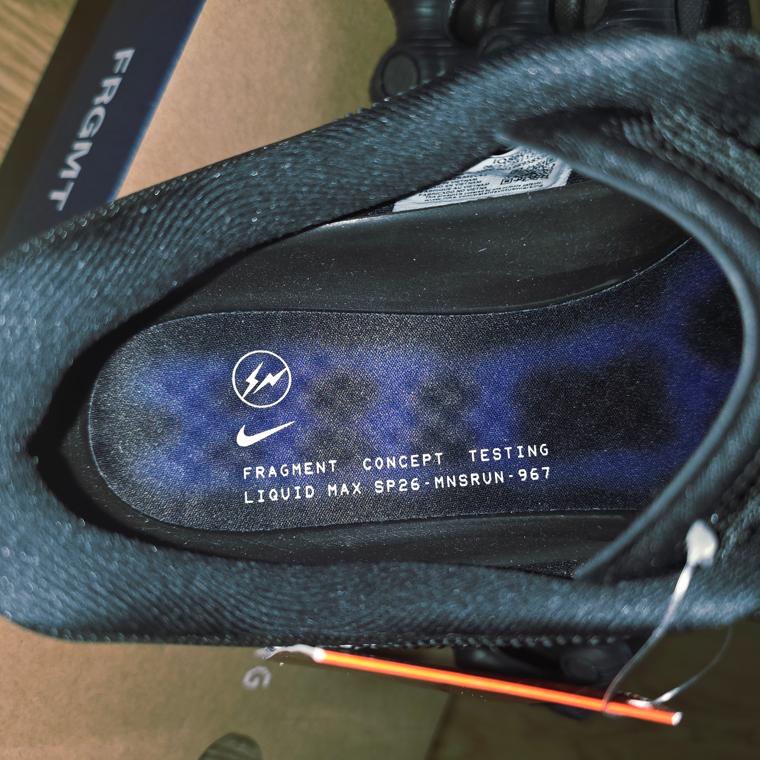 Nike x Fragment Air Liquid Max Black Anthracite 착용 스타일 - 4