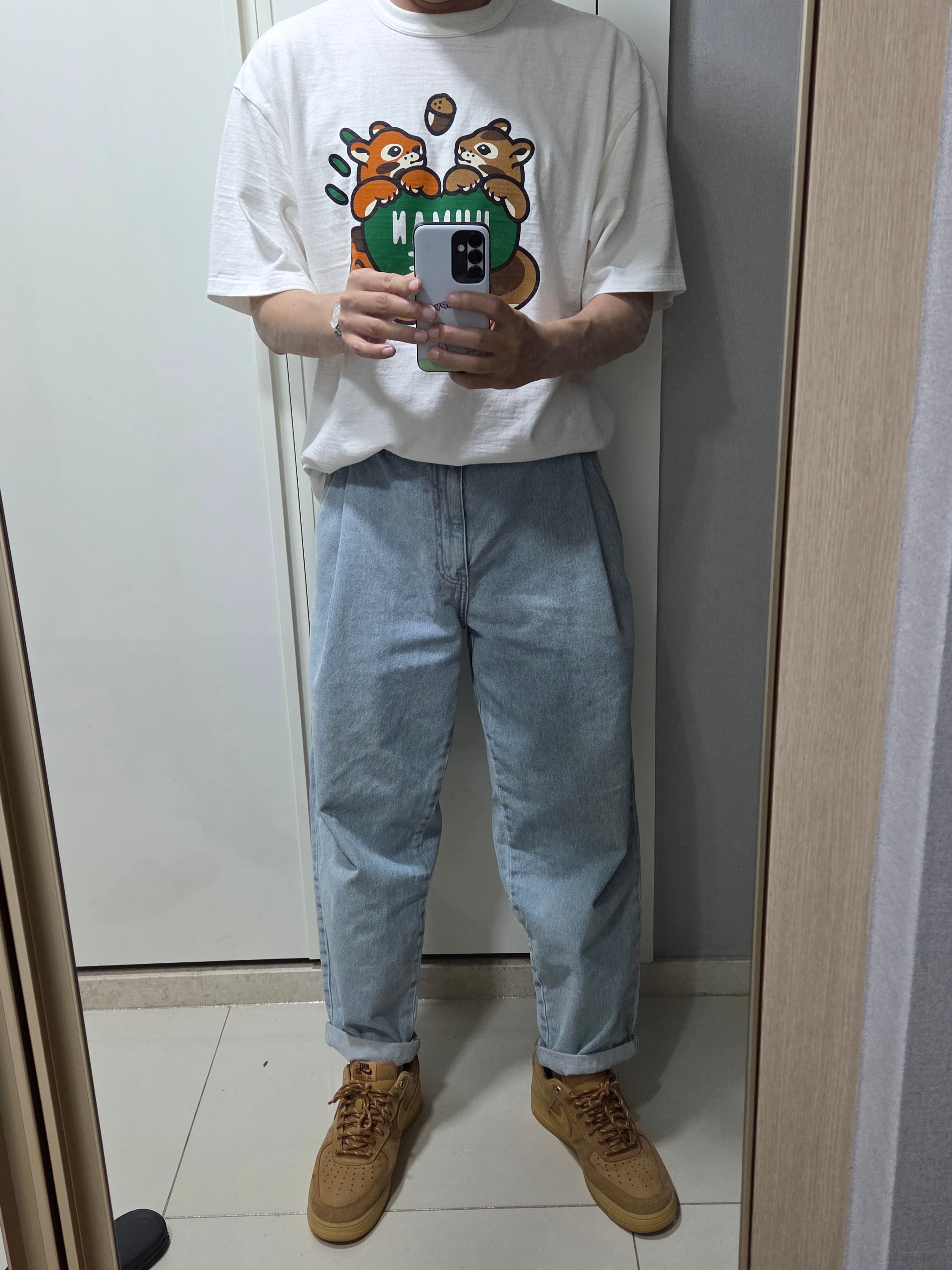 Human Made Human Hope Graphic T-Shirt White 착용 스타일