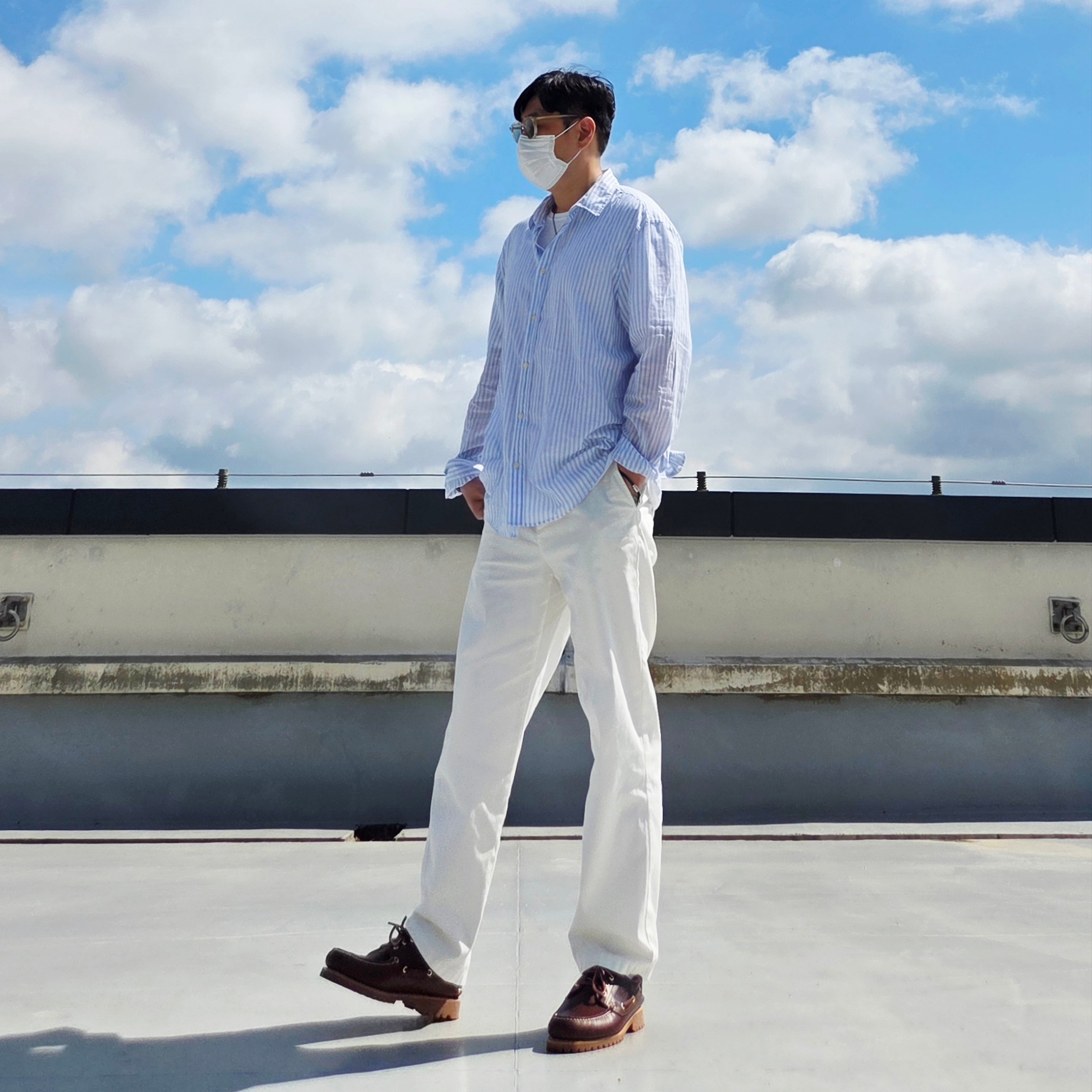 Timberland Classic 3-Eye Boat Shoes Brown - Wide 착용 스타일 - 4