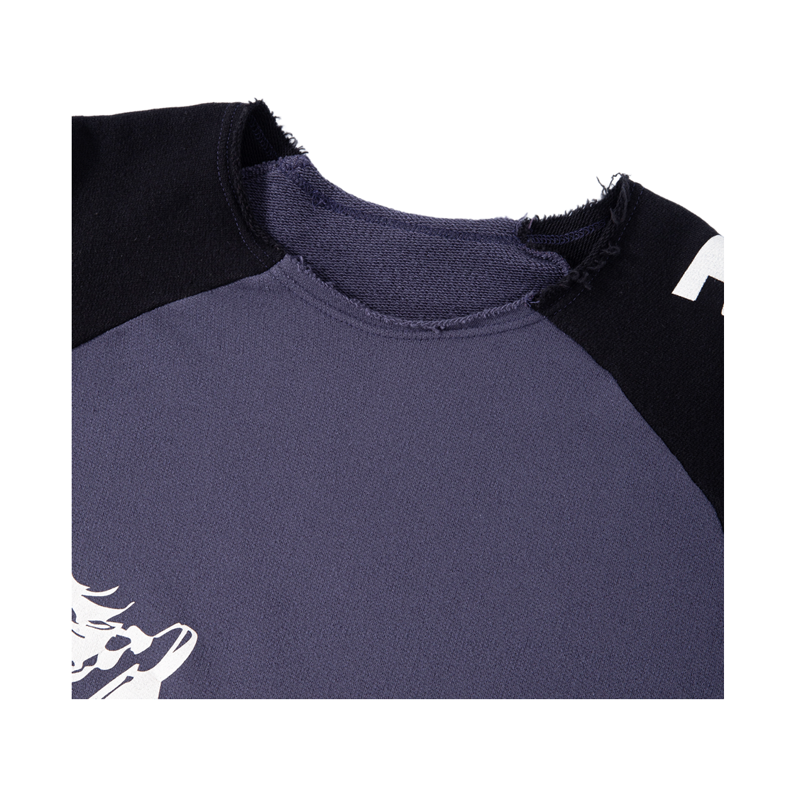 톤슬 그래픽 프린트 나그랑 맨투맨 퍼플(TONSIL Graphic Print Raglan Sweatshirt Purple) - 3