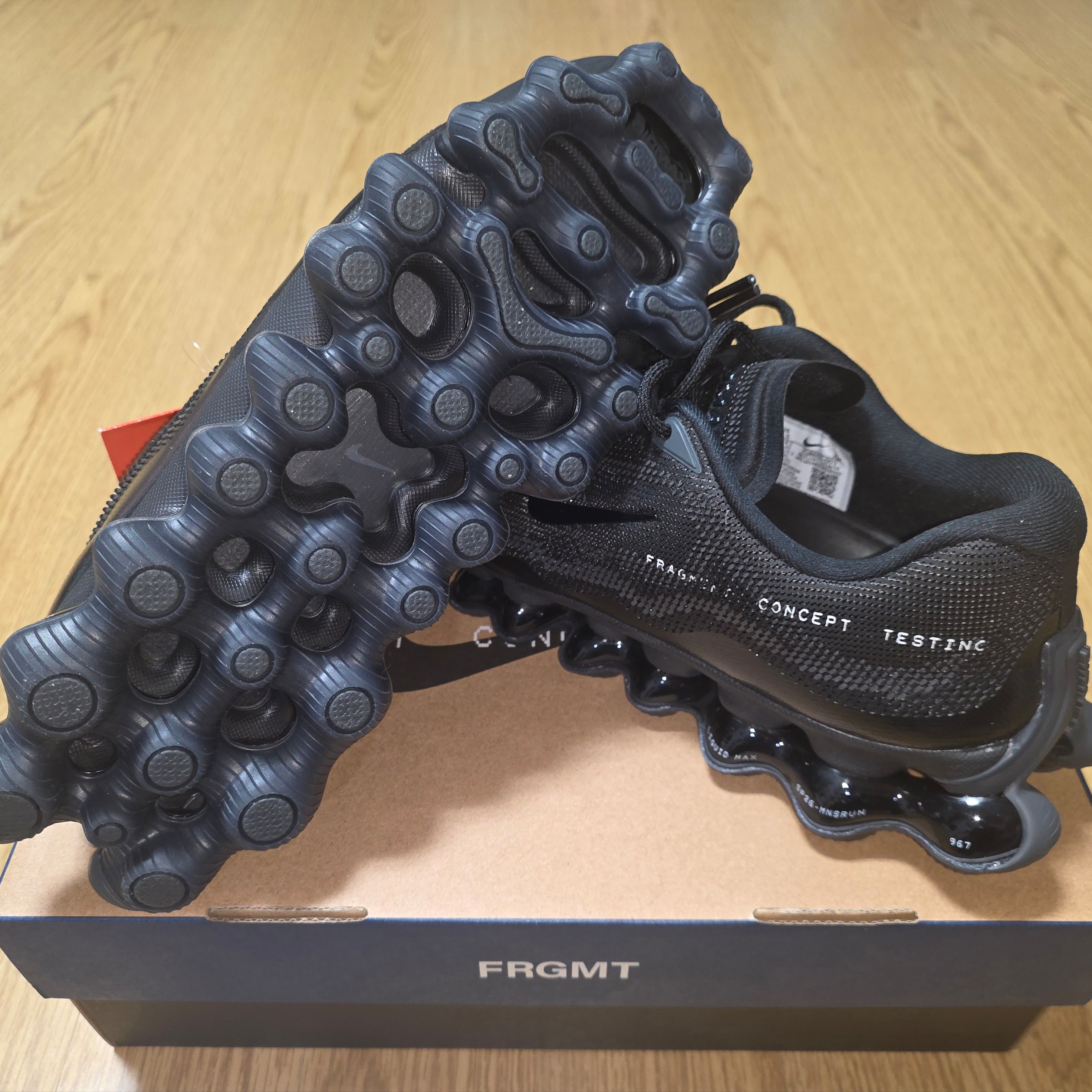 Nike x Fragment Air Liquid Max Black Anthracite 착용 스타일 - 3