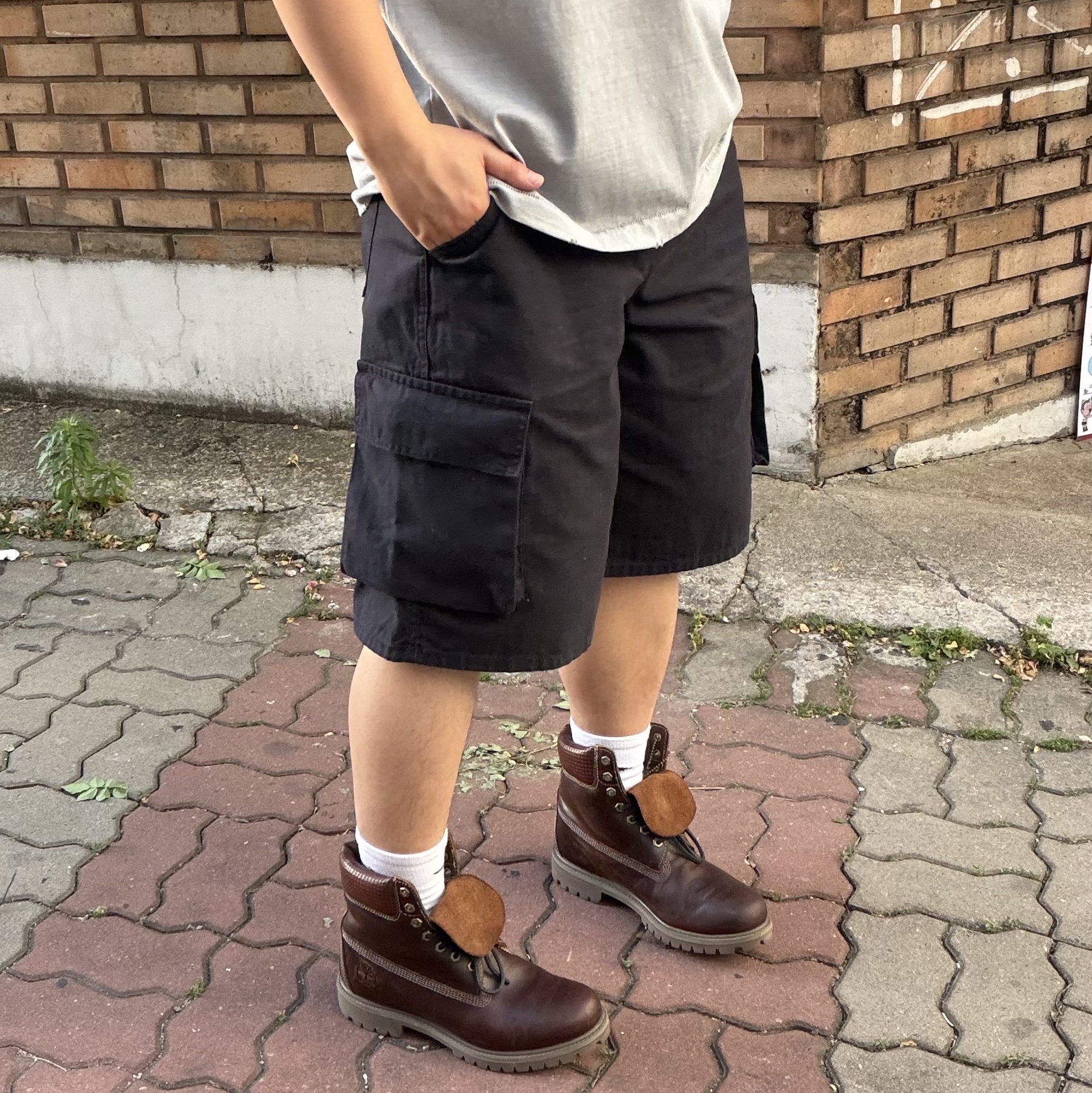 Timberland Premium 6 inch Waterproof Boot Wheat Brown 착용 스타일 - 1