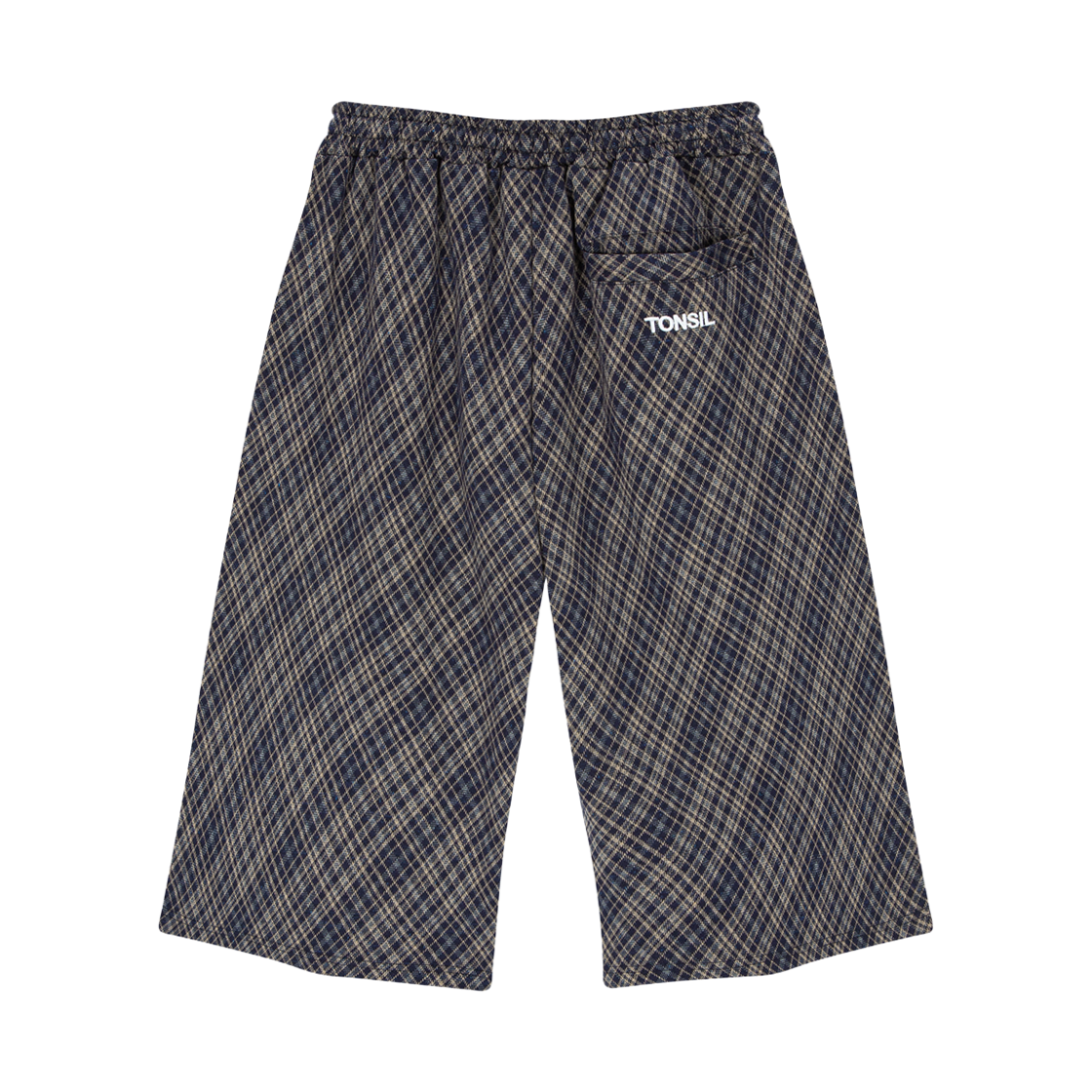 톤슬 빈티지 체크 밴딩 버뮤다 팬츠 네이비(TONSIL Vintage Check Banding Bermuda Pants Navy) - 2
