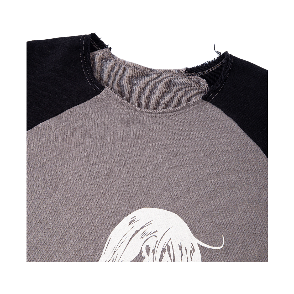 톤슬 그래픽 프린트 나그랑 맨투맨 그레이(TONSIL Graphic Print Raglan Sweatshirt Gray) - 3
