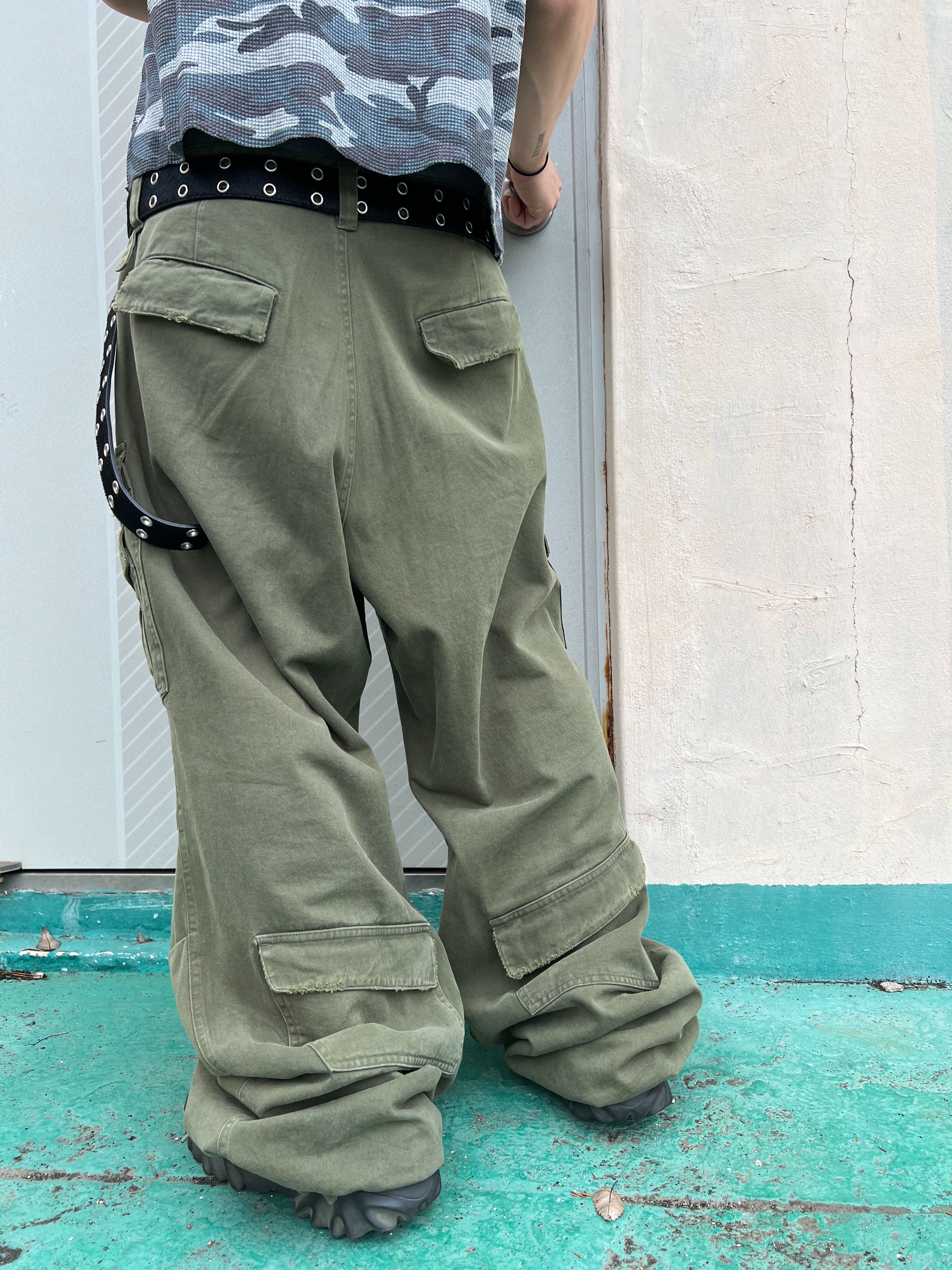 Kamien x MJD Double Hole Belt Black Shearling Calfskin, Oakley Factory Team Suede Flesh Edge Boots Yellow 착용 스타일 - 8