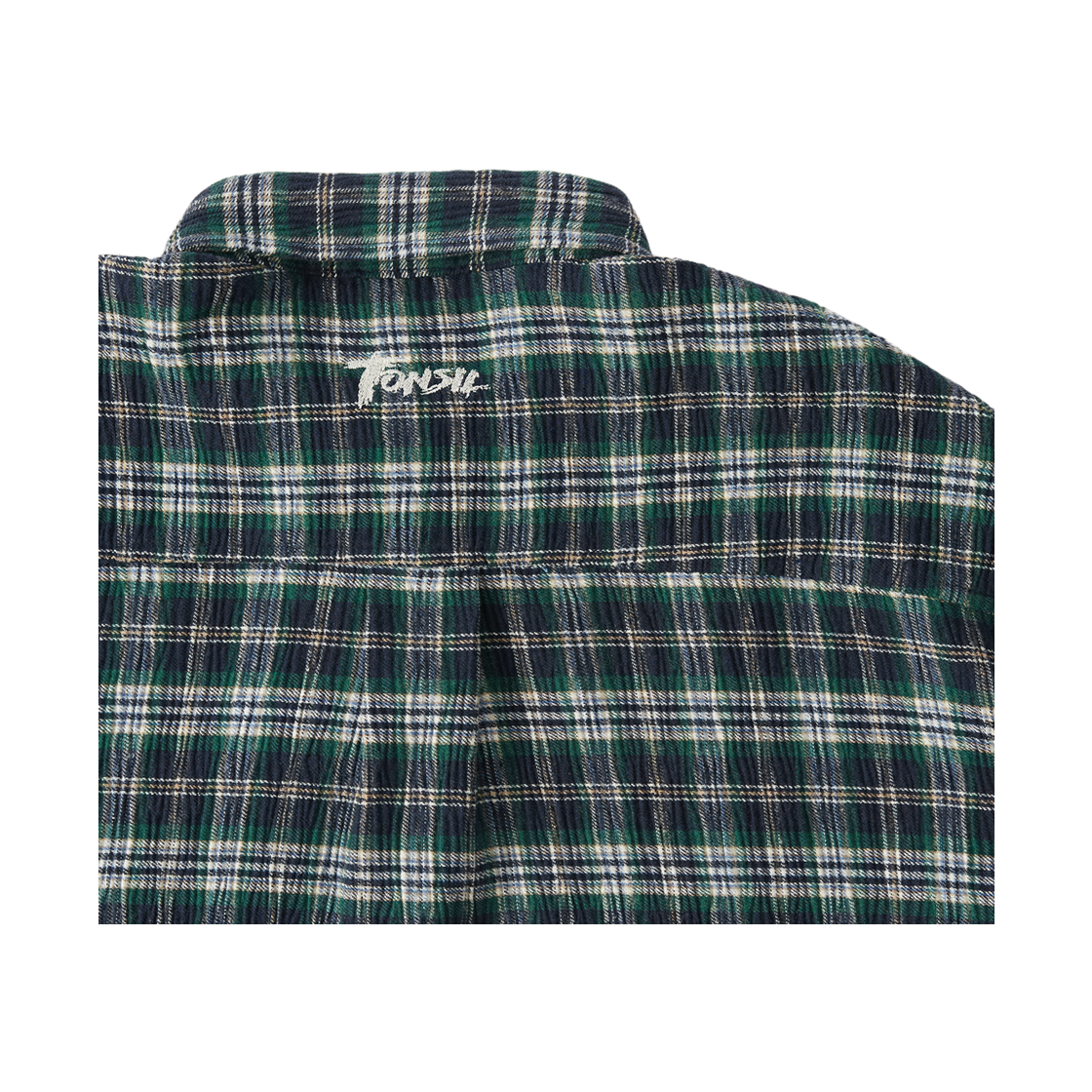 톤슬 데미지 플리츠 오버핏 셔츠 그린(TONSIL Oversized Damaged Pleats Shirt Green) - 4