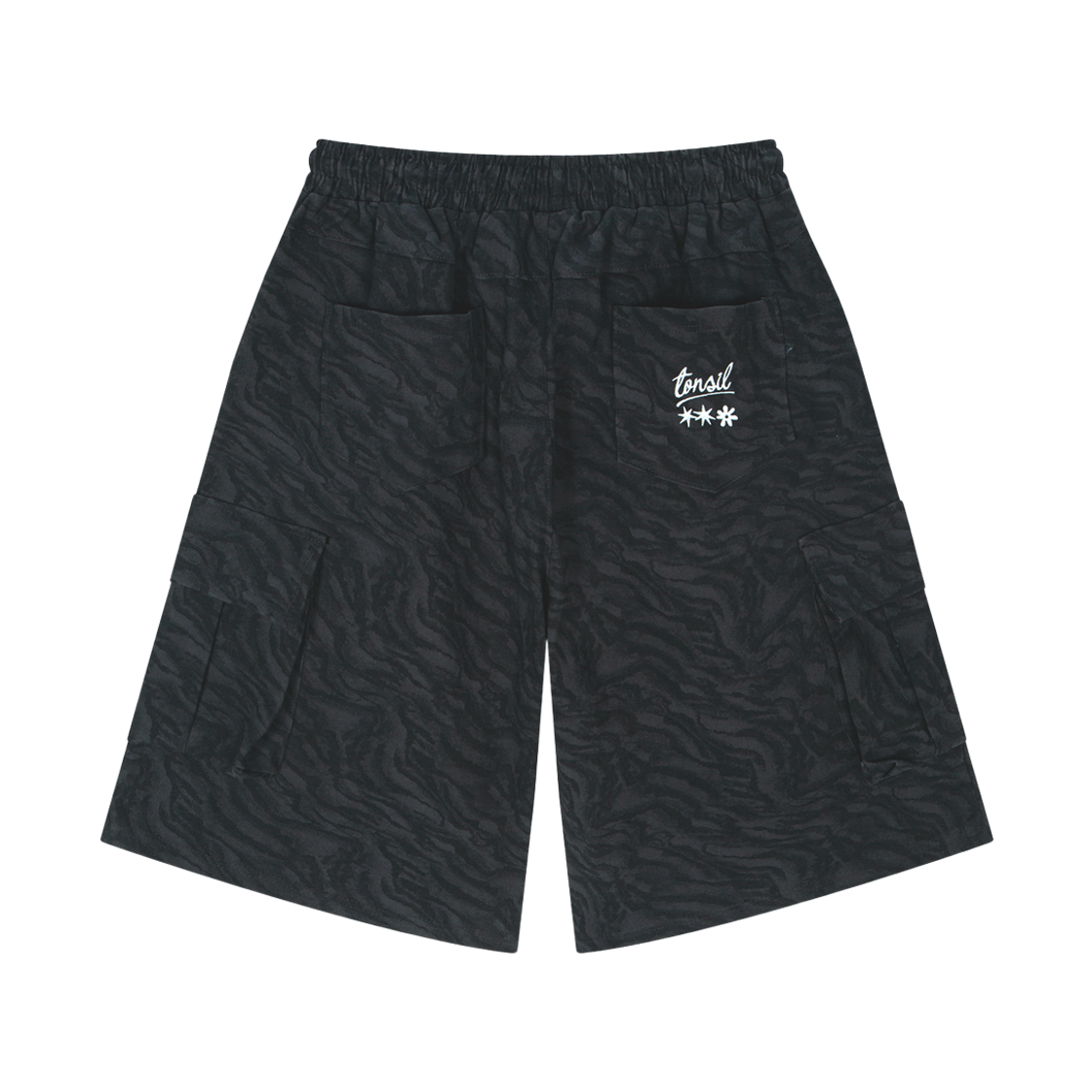 톤슬 타이거 카모 버뮤다 팬츠 블랙(TONSIL Tiger Camo Bermuda Pants Black) - 2