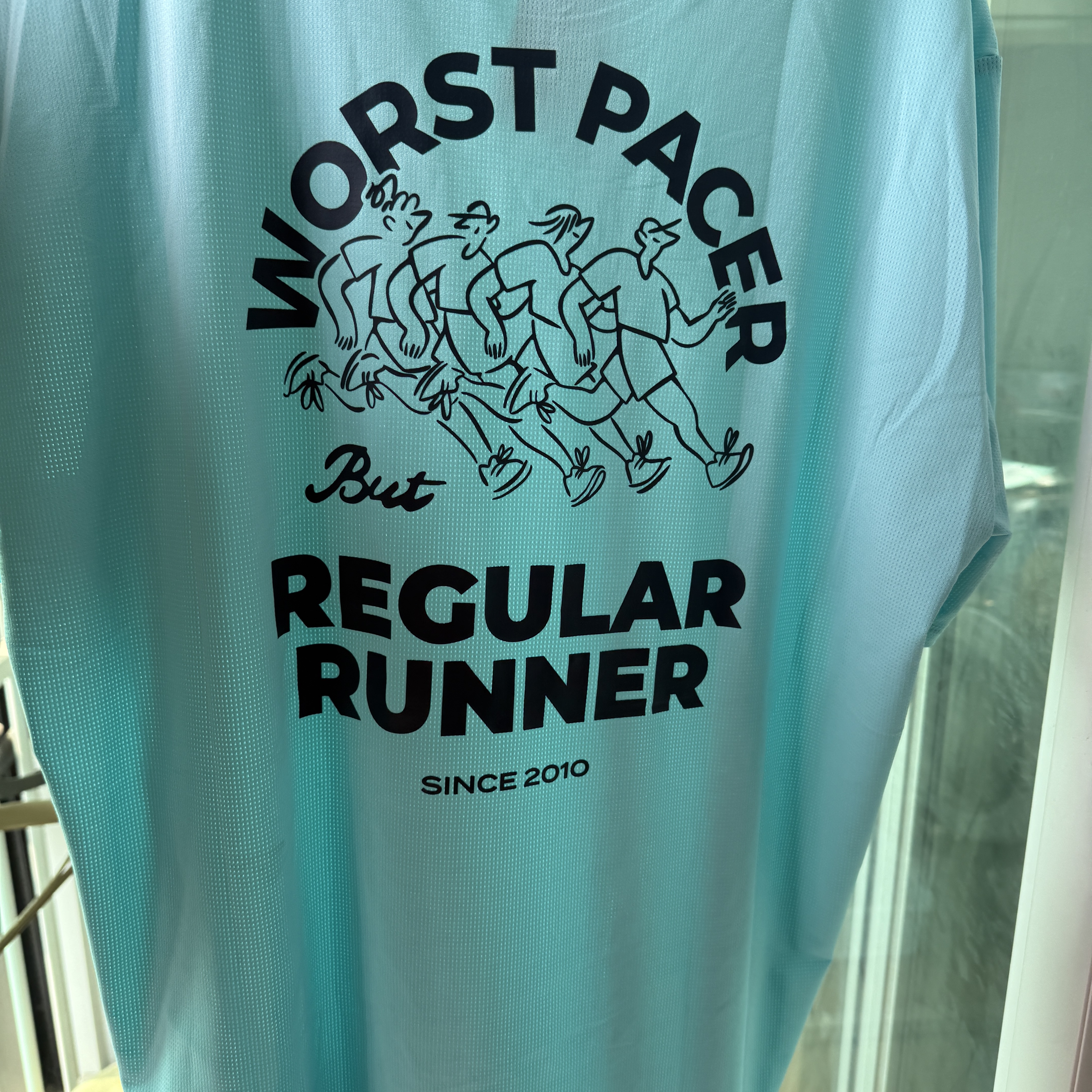 DECATHLON Men's Running Short-Sleeved T-Shirt Run Dry Graph 500 Lagoon Blue 착용 스타일 - 5