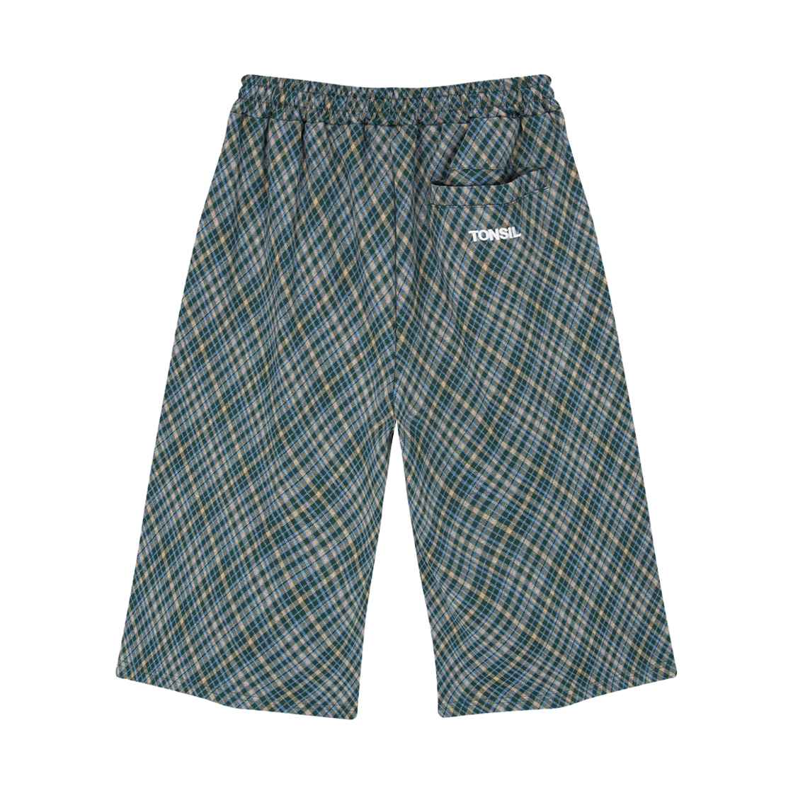 톤슬 빈티지 체크 밴딩 버뮤다 팬츠 그린(TONSIL Vintage Check Banding Bermuda Pants Green) - 2