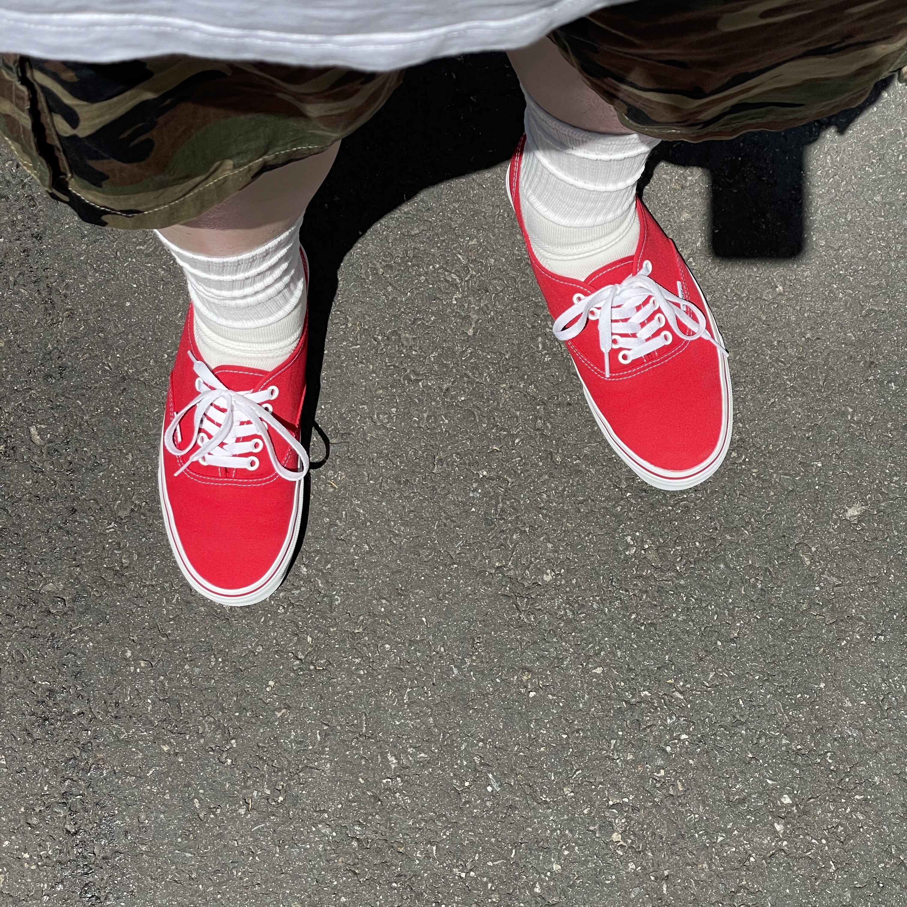 Vans Authentic Red 착용 스타일 - 1