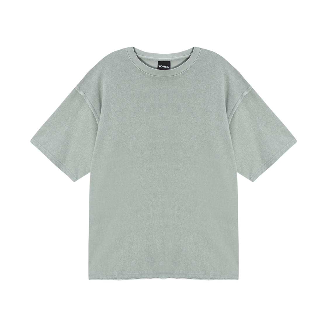 톤슬 피그먼트 컷오프 반팔 티셔츠 민트(TONSIL Pigment Cutoff Short Sleeve T-Shirt Mint)