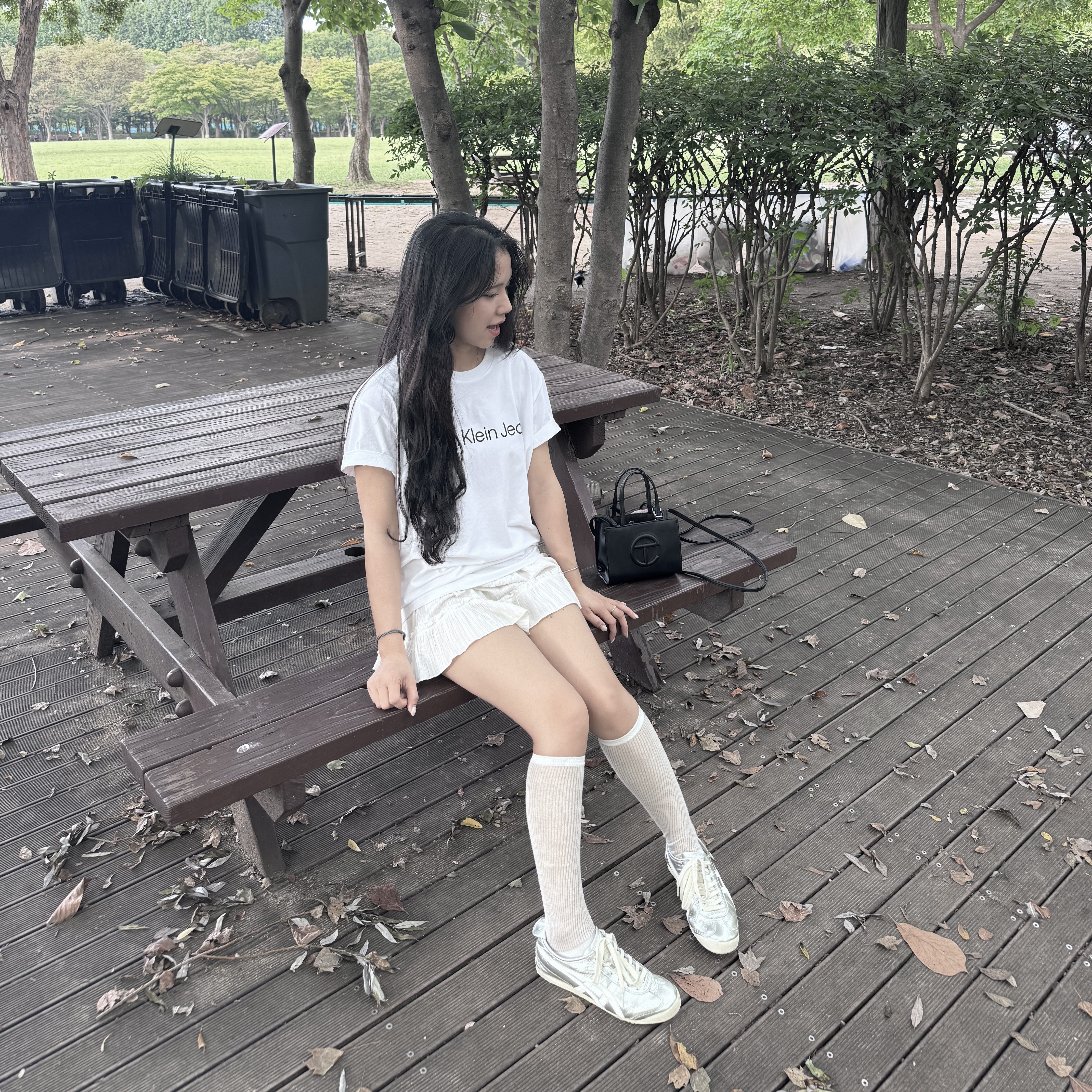Onitsuka Tiger Mexico 66 Silver Off White 착용 스타일 - 1