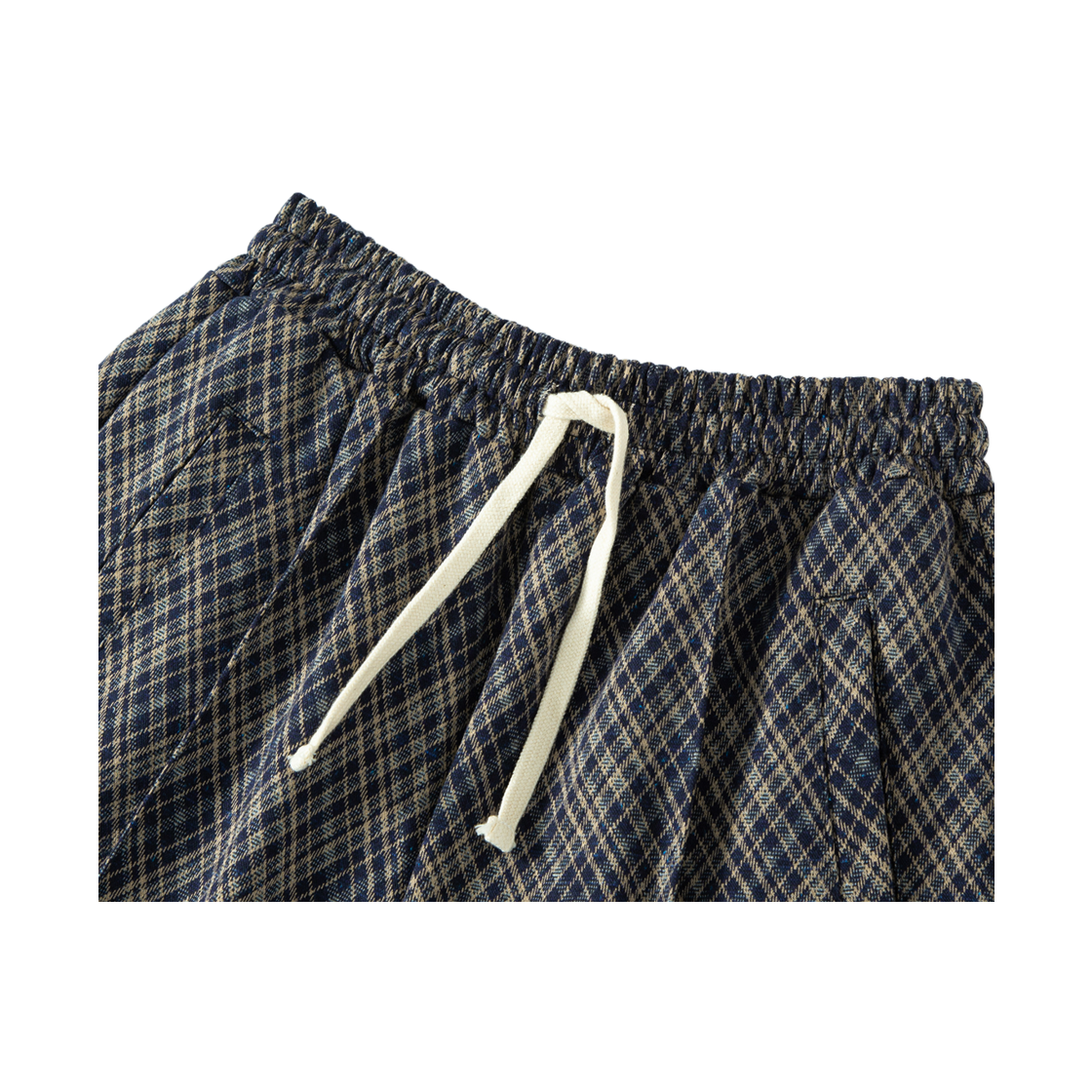 톤슬 빈티지 체크 밴딩 버뮤다 팬츠 네이비(TONSIL Vintage Check Banding Bermuda Pants Navy) - 3