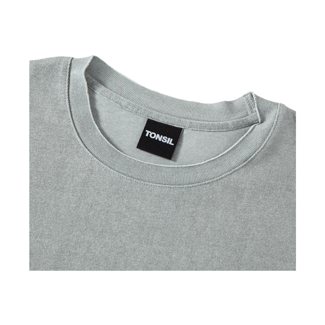 톤슬 피그먼트 컷오프 반팔 티셔츠 그레이(TONSIL Pigment Cutoff Short Sleeve T-Shirt Light Gray) - 3