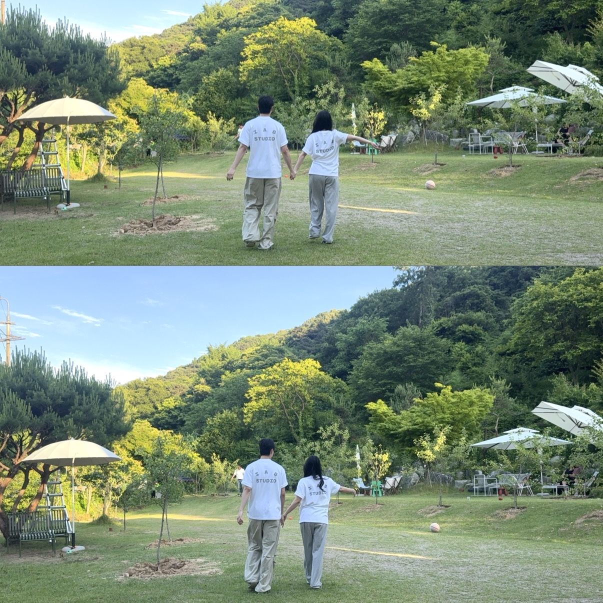 IAB Studio T-Shirt White Gray 착용 스타일