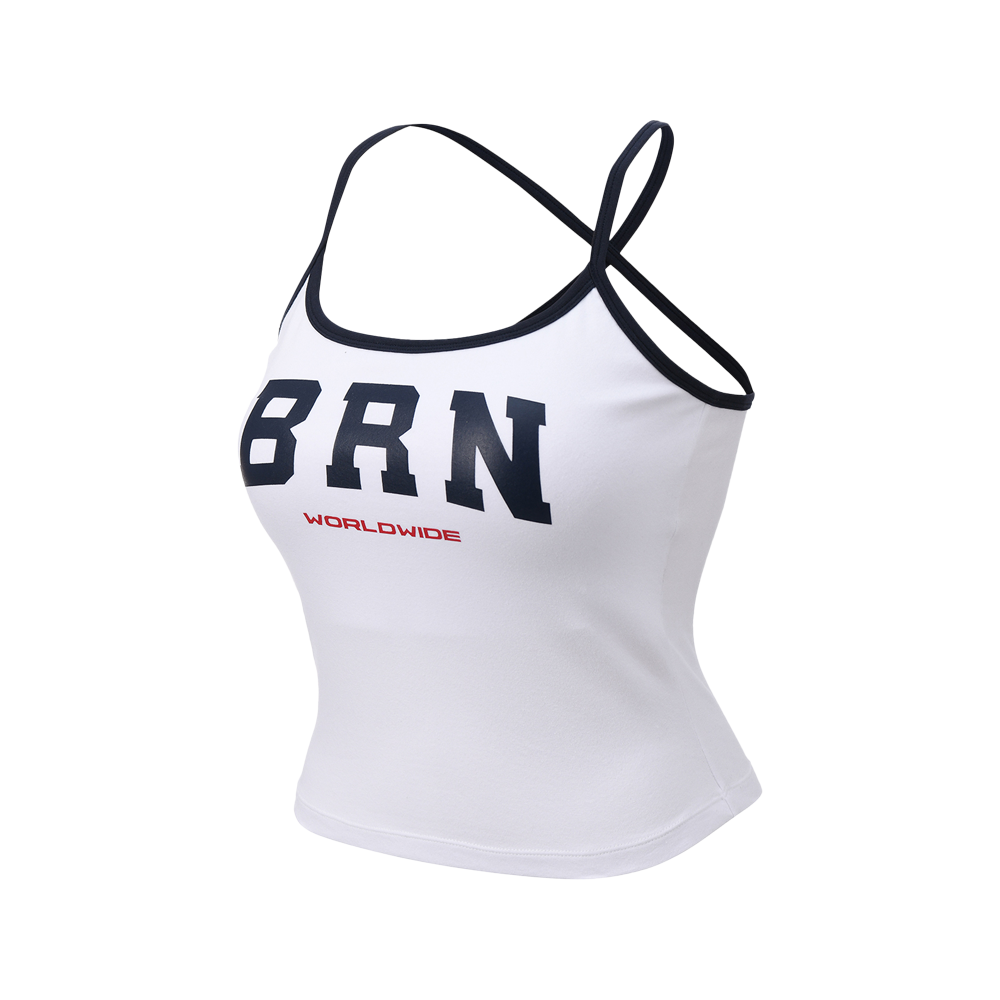 본투윈 W BRN 탱크 브라 탑 화이트(BORN TO WIN W Brn Tank Bra Top White)
