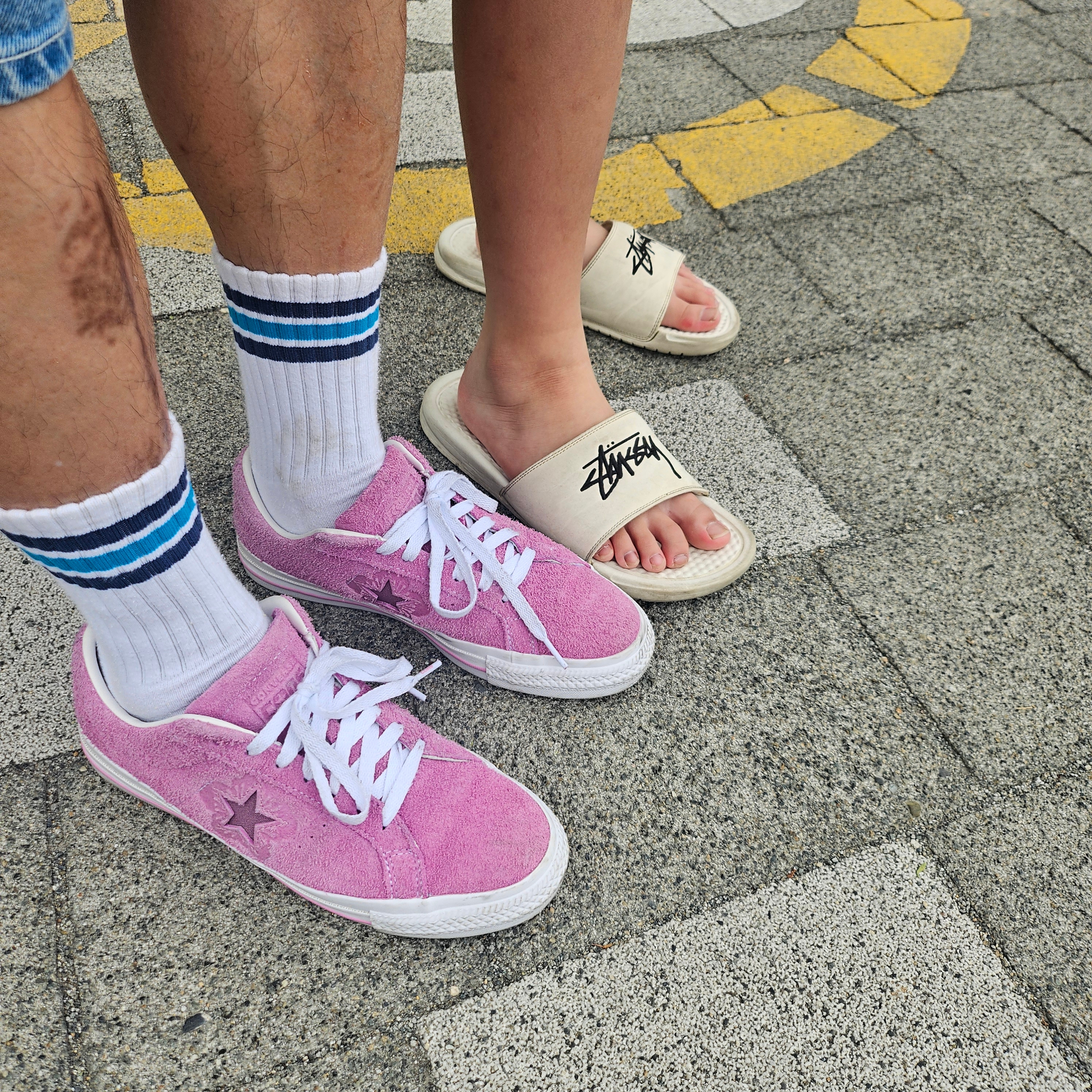 Converse One Star Pro Flower Light Orchid, Supreme Seersucker S Logo 6-Panel Red - 24SS 착용 스타일 - 2
