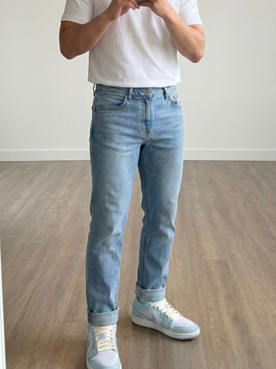 Jordan 1 Low SE Glacier Blue Summit White 착용 스타일