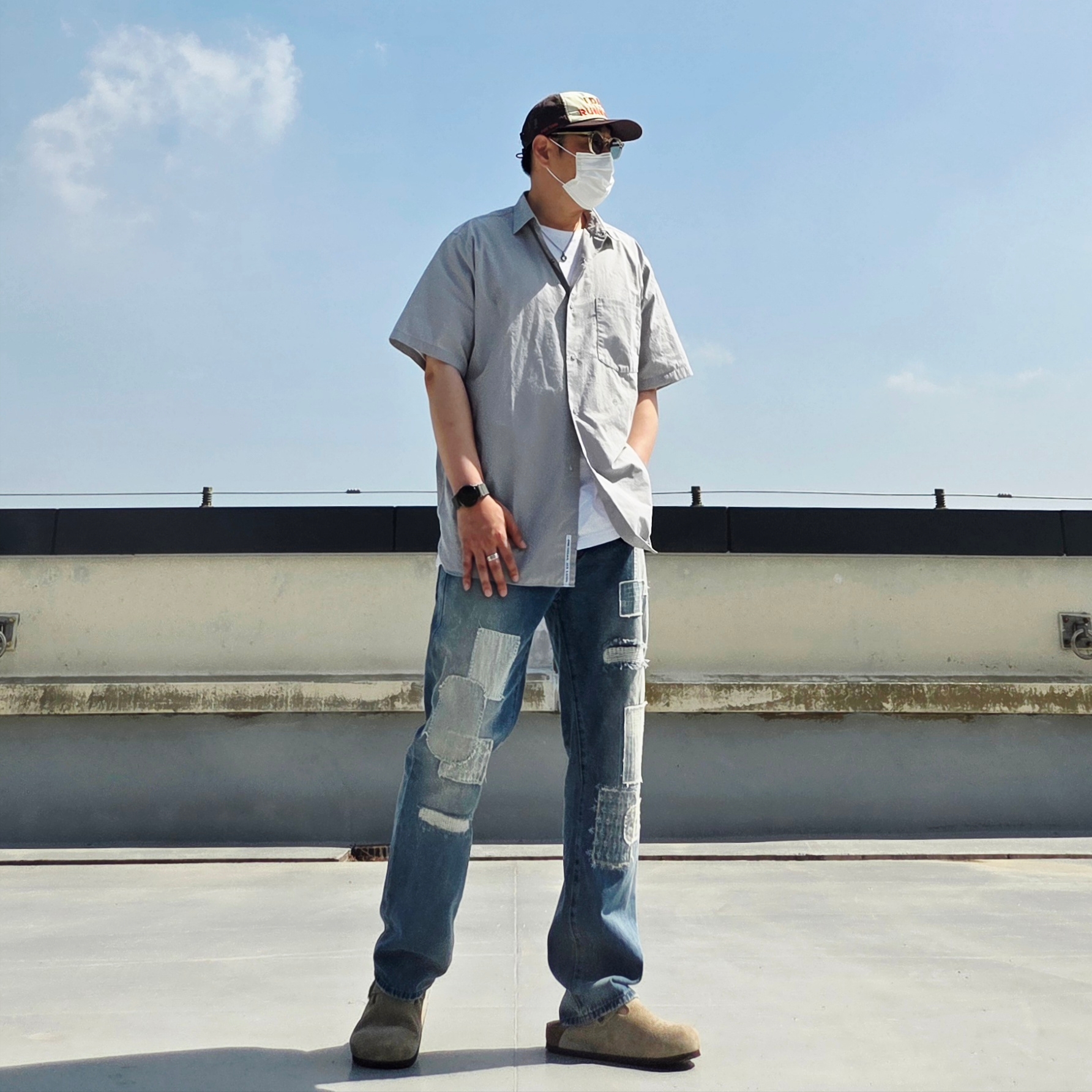 Alex Zono I Dig Running Trucker Hat OG Brown - CapeTown, Gucci Interlocking G Pendant Necklace Silver 착용 스타일 - 5