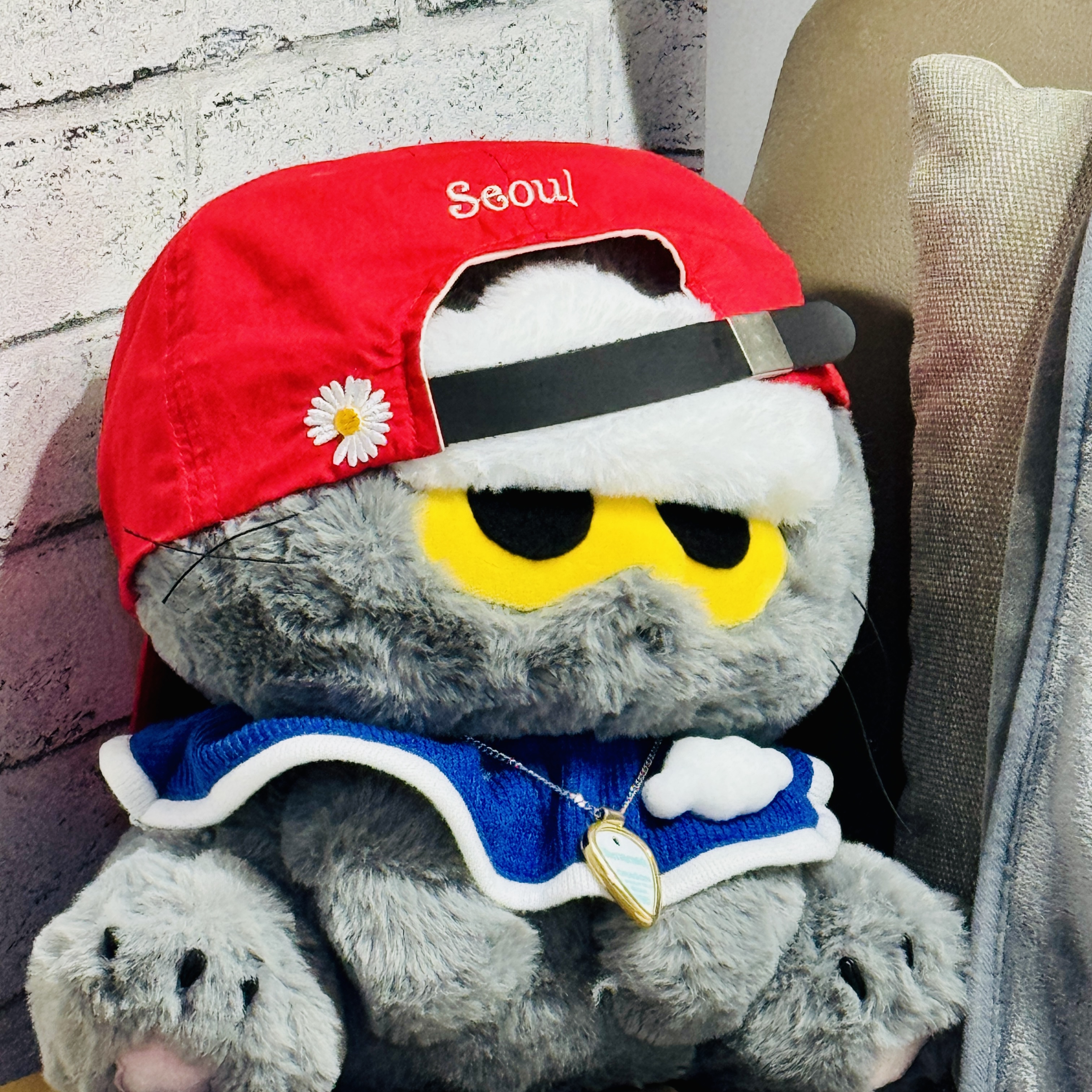 Peaceminusone x Verdy 5 Panel Ball Cap Red, Zo&Friends A&ne Knit Doll Keyring Yellow Black Red 착용 스타일 - 3