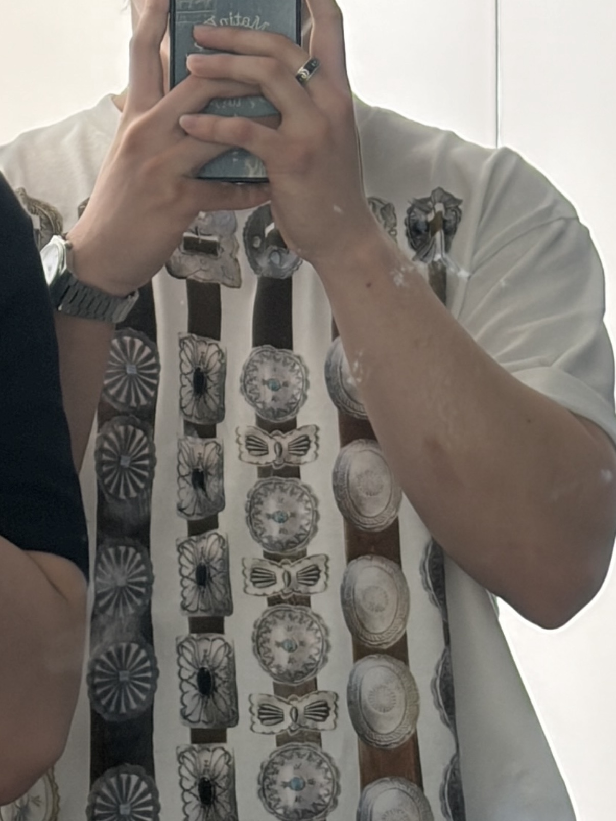 Kapital 20 Crew T-Shirt White 착용 스타일