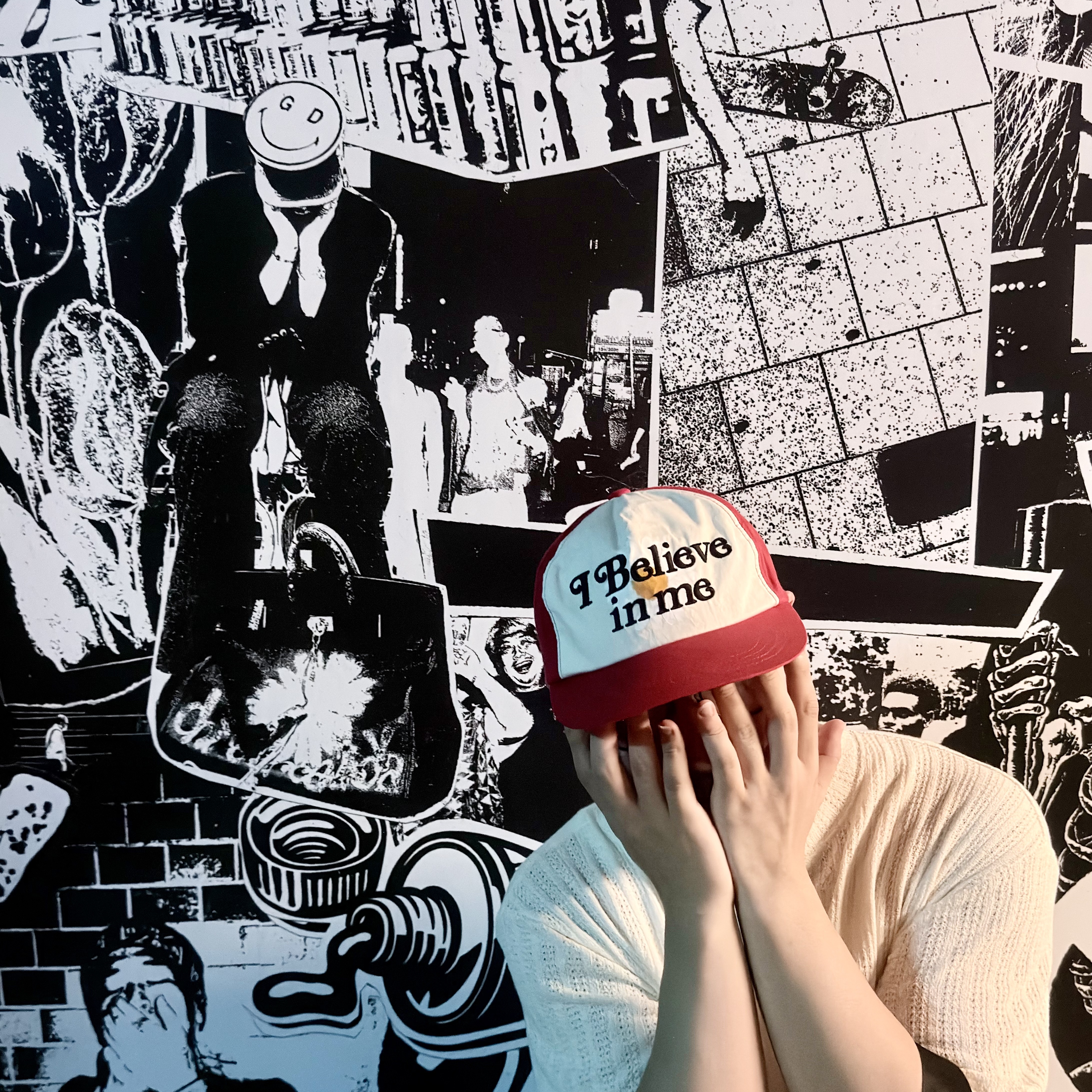 Peaceminusone x Verdy 5 Panel Ball Cap Red, Zo&Friends A&ne Knit Doll Keyring Yellow Black Red 착용 스타일 - 2