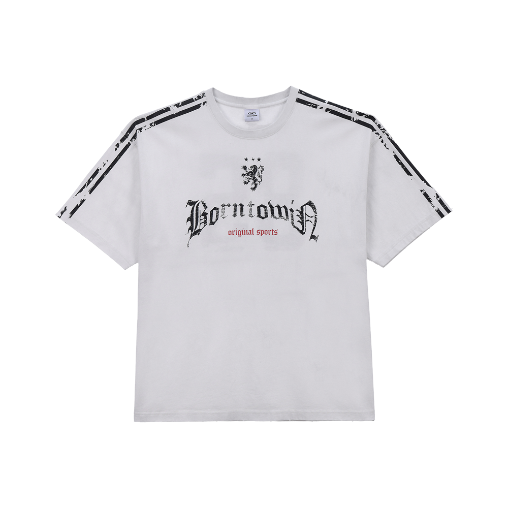 본투윈 크랙 라인 가먼트 다이드 티셔츠 오프 화이트(BORN TO WIN Crack Line Garment Dyed T-Shirts Off White) - 2