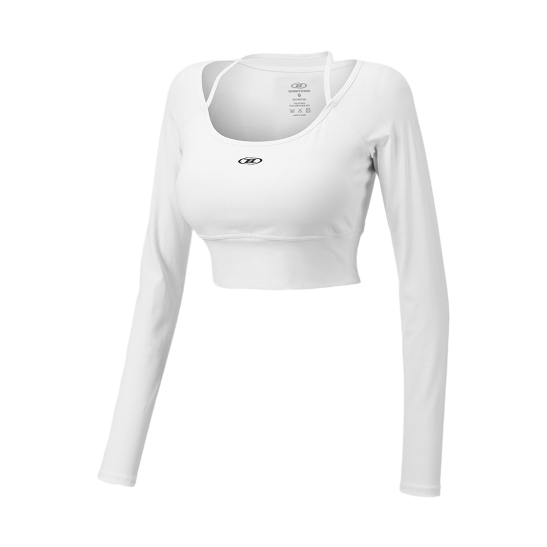 BH1WLT264WH BORN TO WIN W Layered Strap Long Sleeve White