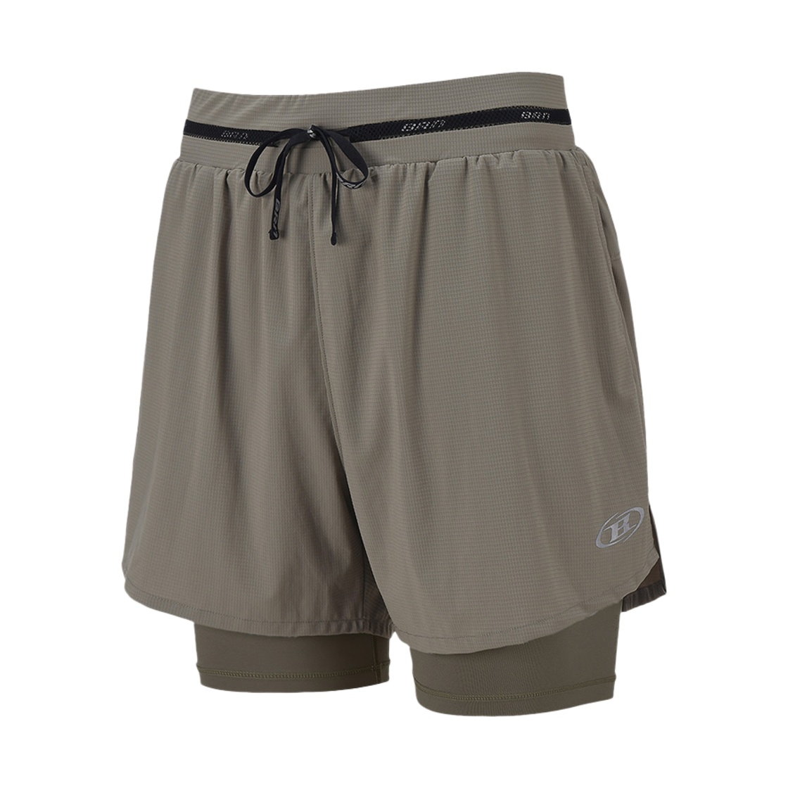 BH1MSP260BG BORN TO WIN Symbol B Active 2 In 1 Shorts Beige