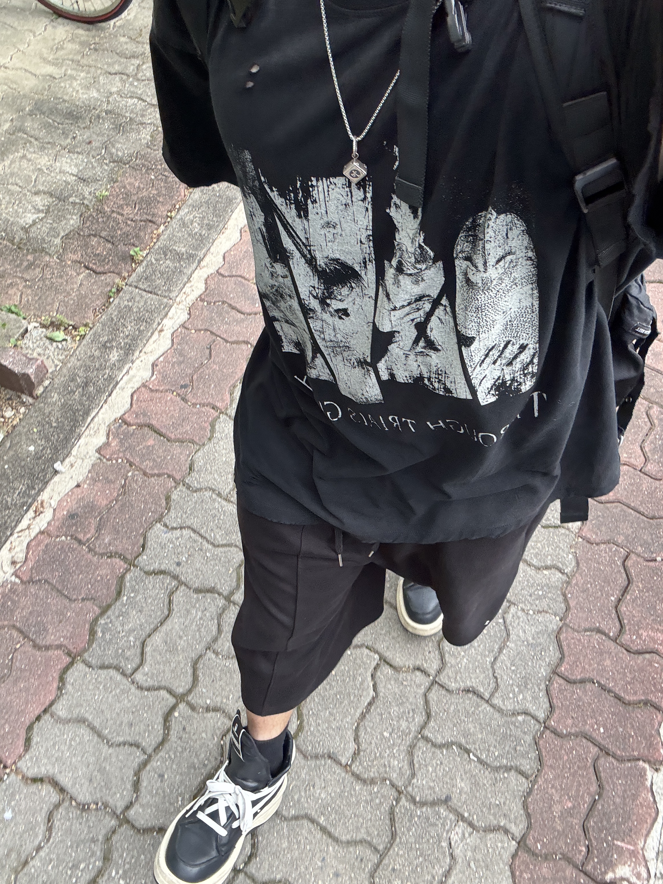 Converse x Drkshdw Turbowpn Black Cream, Undermycar Through Trials Glory Vintage T-Shirt Black - 25SS 착용 스타일