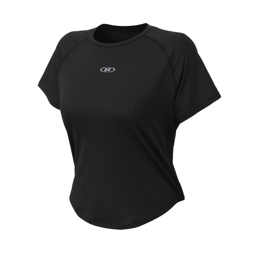 본투윈 W 심볼 B 에어플로우 메쉬 티셔츠 블랙(BORN TO WIN W Symbol B Airflow Mesh T-Shirts Black)