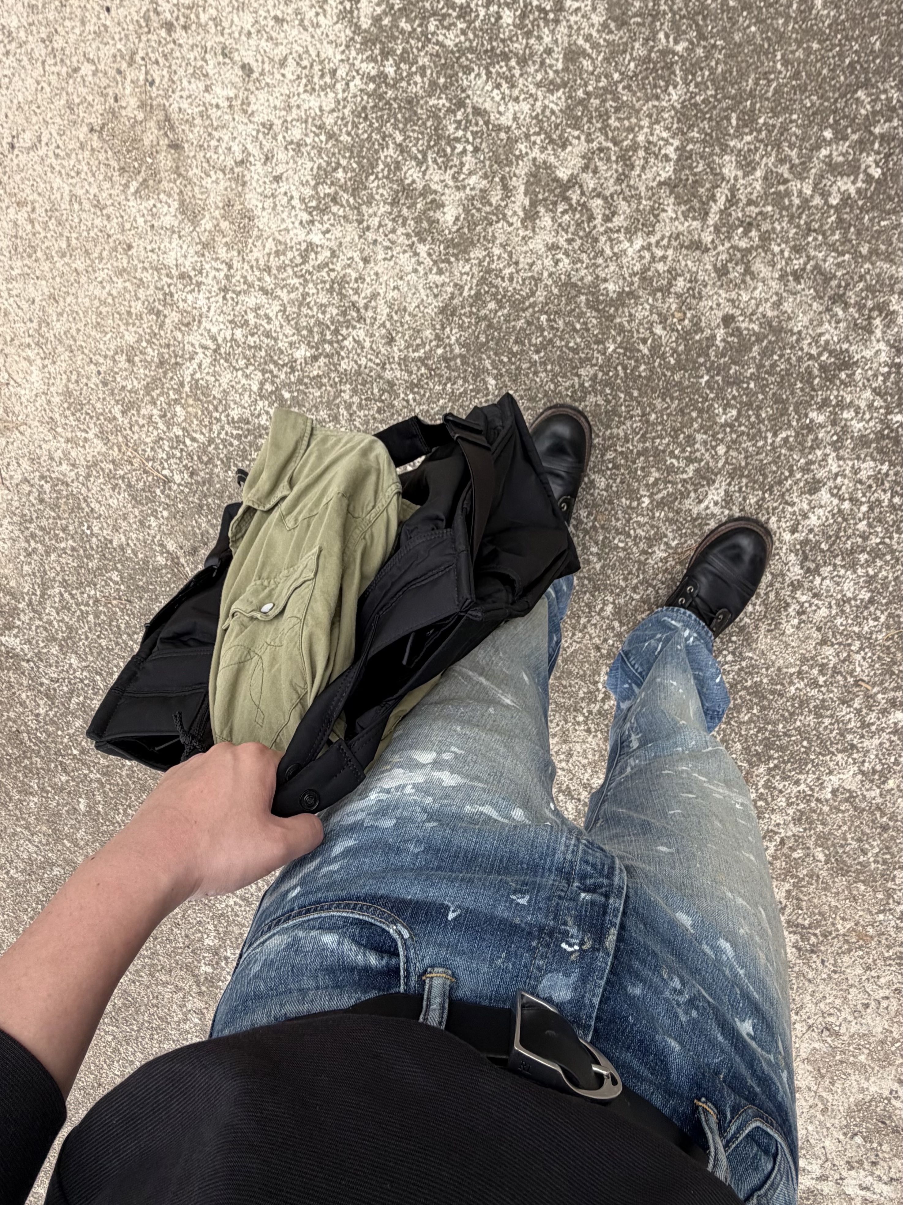 Porter Senses Tote Bag L Black, Red Wing Iron Ranger 8084 Black Harness - D 착용 스타일 - 1