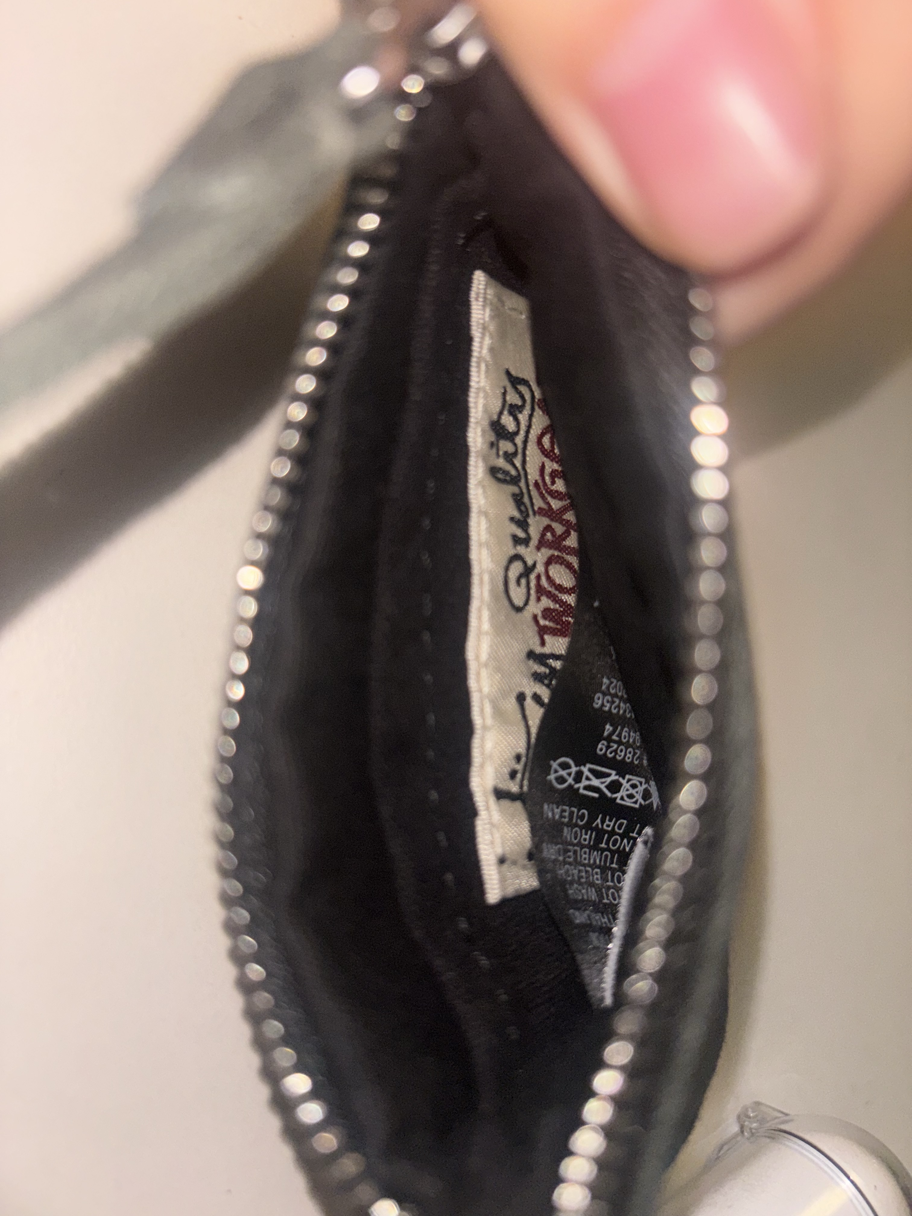 Stussy Canvas Coin Pouch Washed Black 착용 스타일 - 2