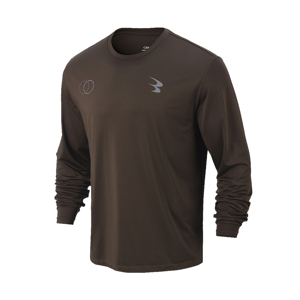 본투윈 커브 B 에어플로우 메쉬 롱슬리브 브라운(BORN TO WIN Curve B Airflow Mesh Long Sleeve Brown)