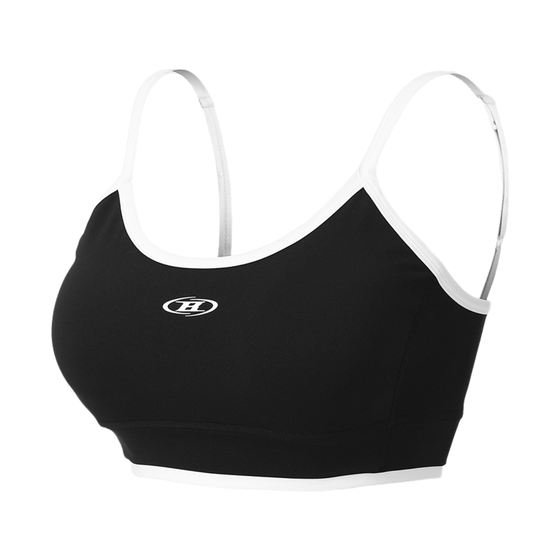 본투윈 W 투 톤 라인 브라 탑 블랙(BORN TO WIN W Two Tone Line Bra Top Black) - 1