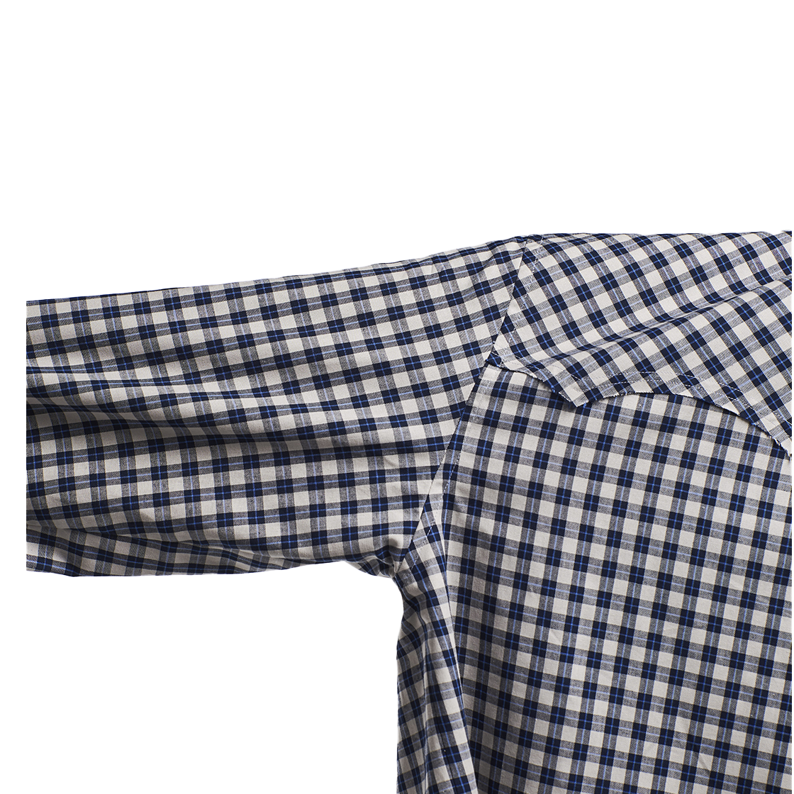 애프터마켓 웨스턴 체크 셔츠 블루(aftermarket Western Check Shirts Blue) - 3