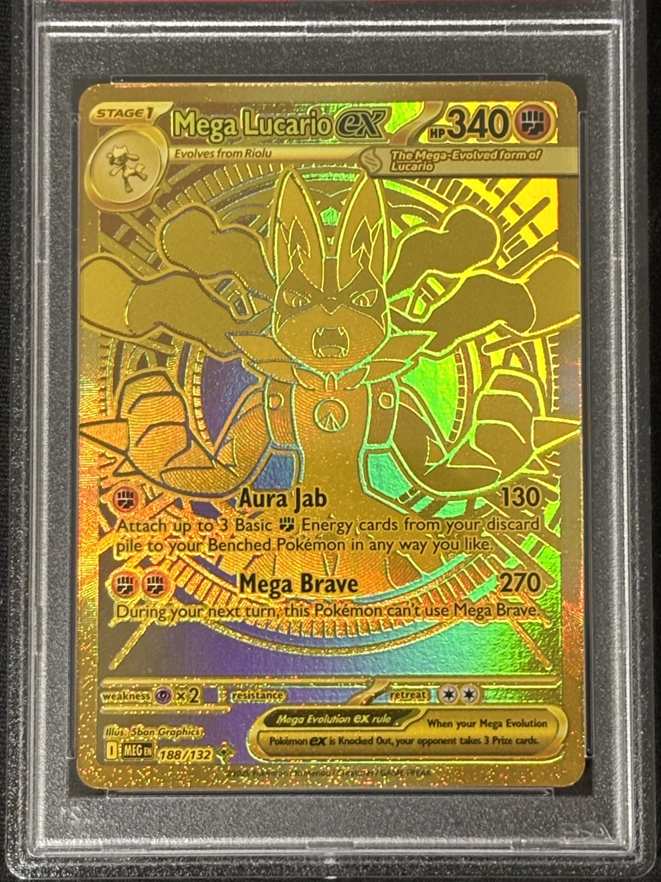 Pokemon TCG Mega Lucario ex MHR Mega Evolution (English Ver.), Pokemon TCG Mega Expansion Pack Mega Brave Box (Japanese Ver.) 착용 스타일