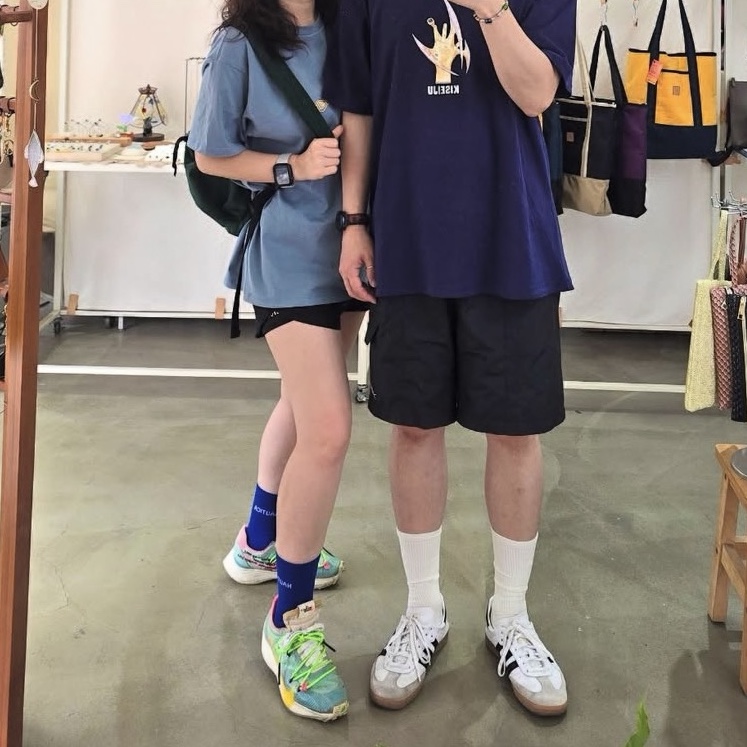 (W) Nike x Off-White Vapor Street Polarized Blue 착용 스타일