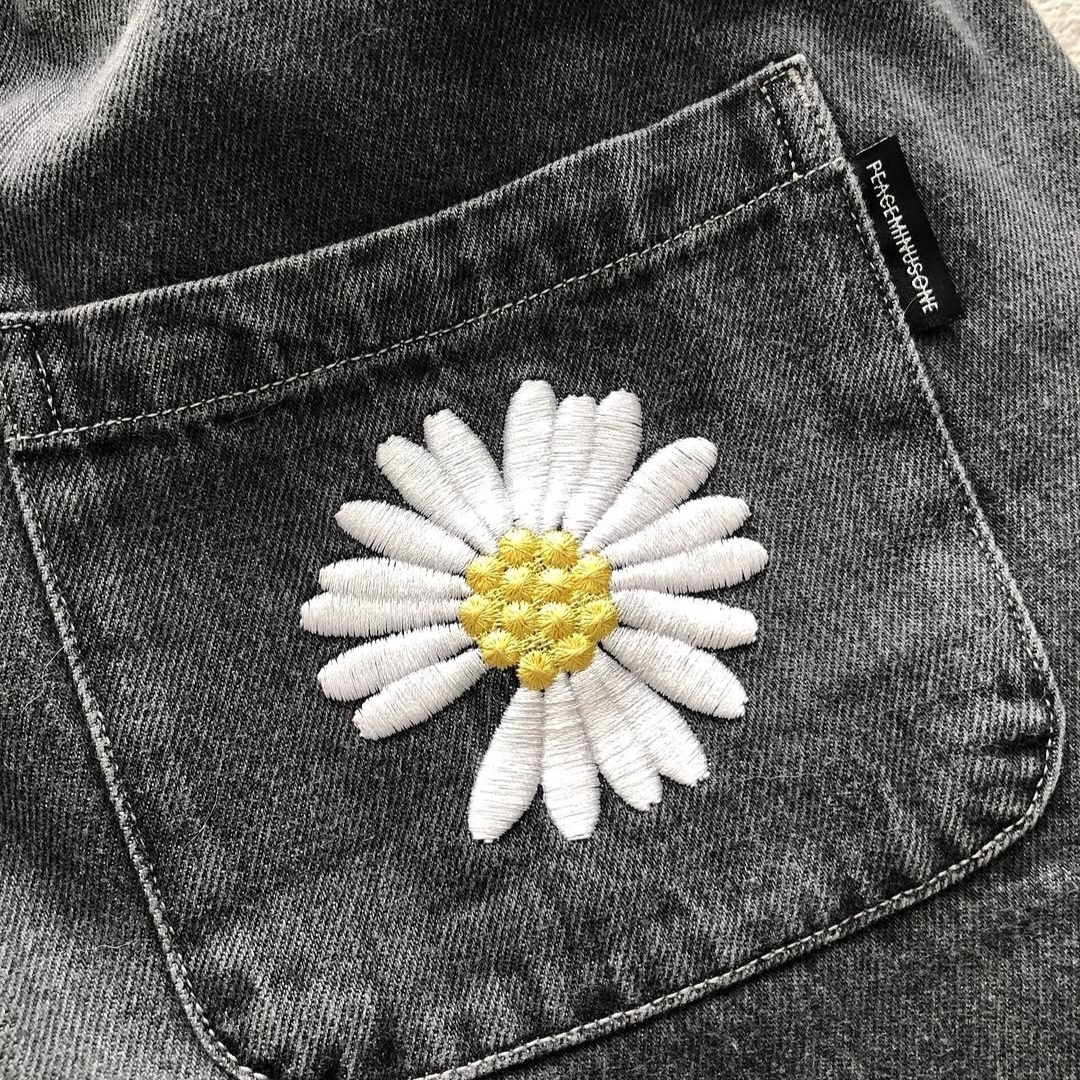 Peaceminusone Denim Shorts #1 Black 착용 스타일