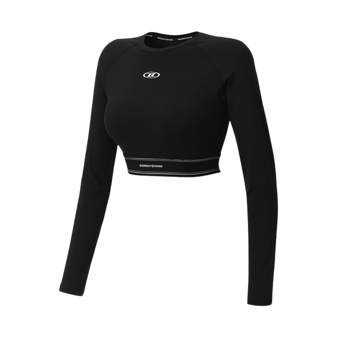 BH1WLT263BK BORN TO WIN W Double Line Band Long Sleeve Black