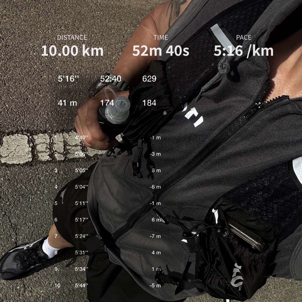 Asics Superblast 2 Black White 착용 스타일 - 1