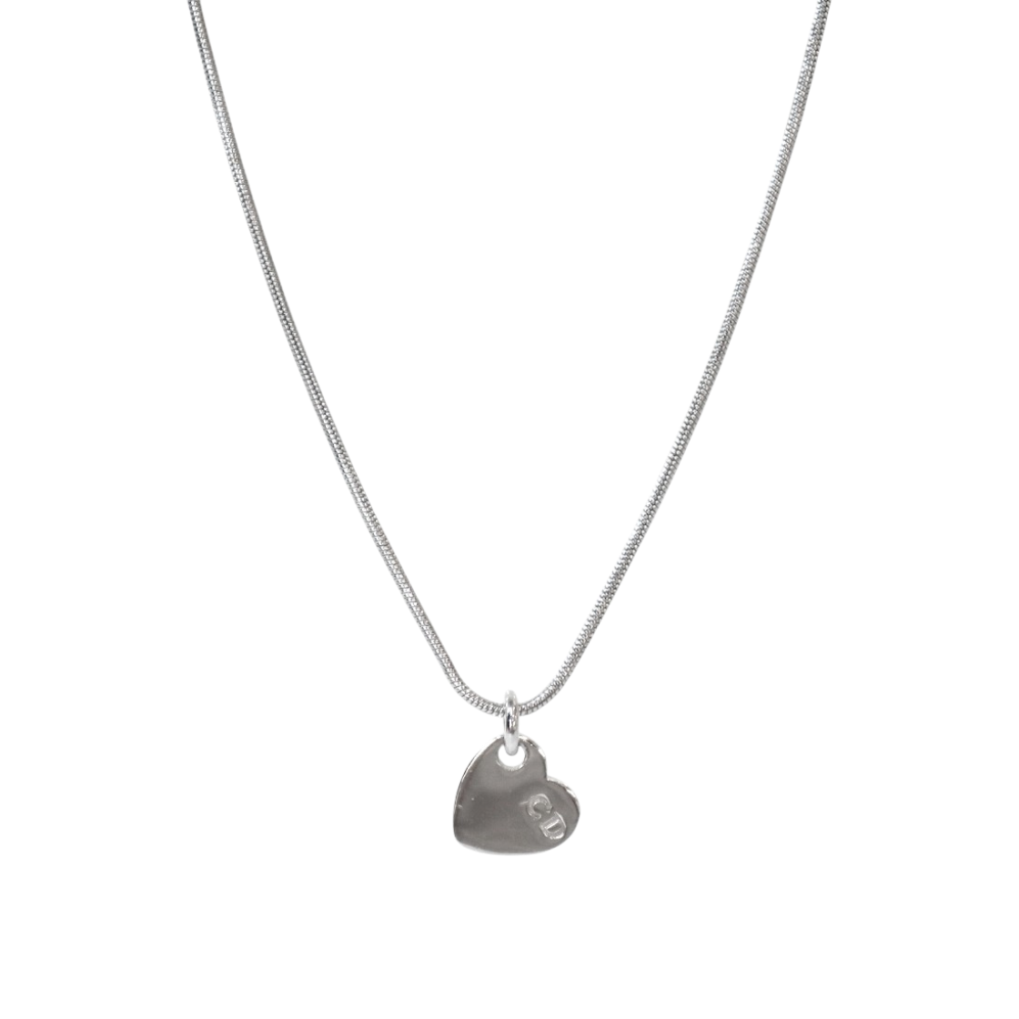 ITV47OBNUMPB Dior Heart CD Silver Necklace A-B55445