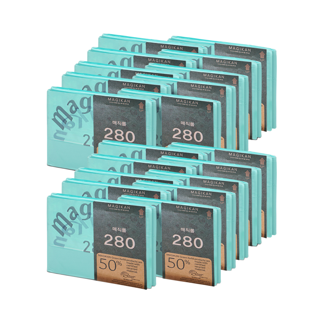 매직캔 냄새차단 그린 리필봉투 27L 20매(MAGIKAN REFILL BAGS 27L (20 PCS))
