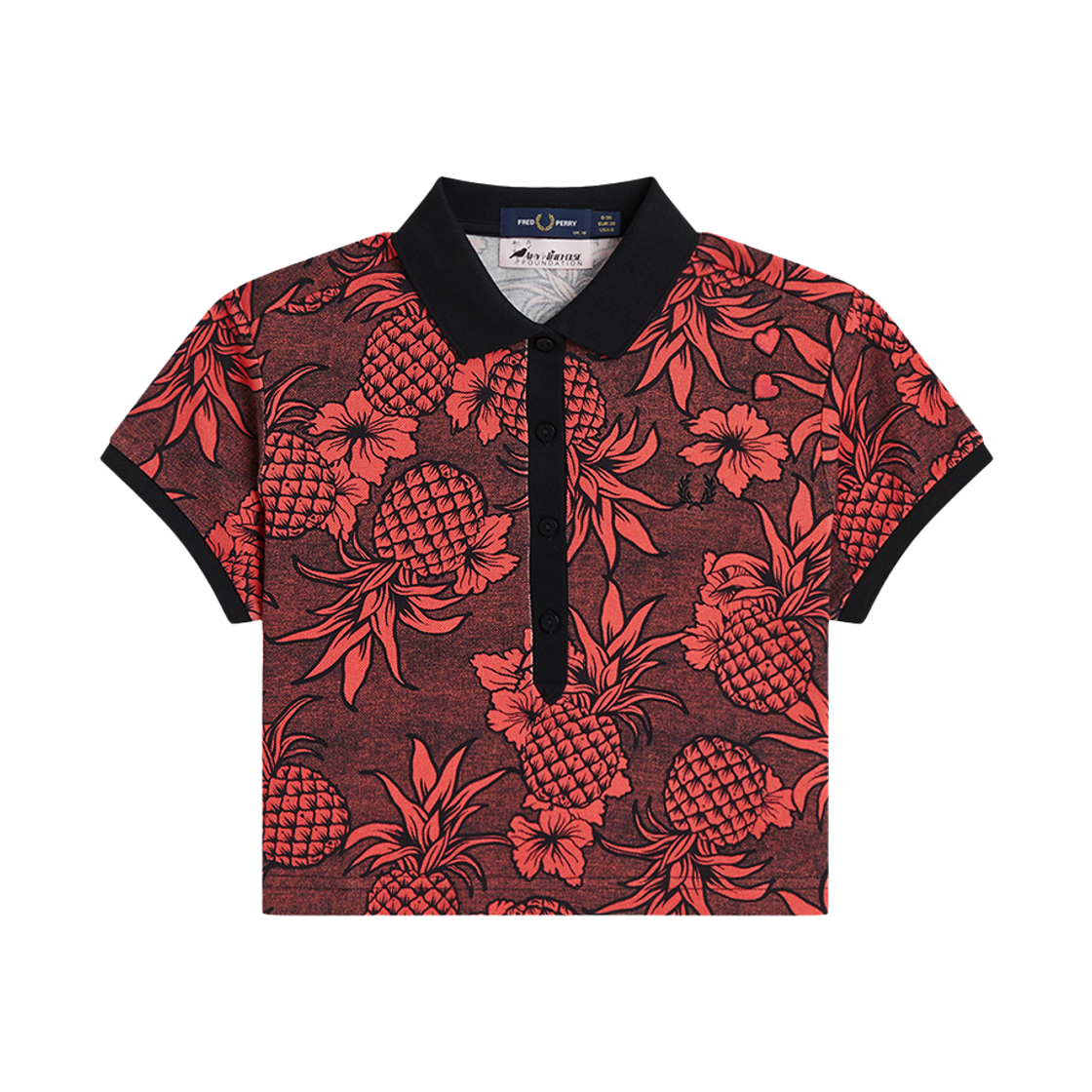 프레드페리 x 에이미와인하우스 프린트 폴로 셔츠 스트로베리 크림(Fred Perry x Amy Printed Polo Shirt Strawberry Cream)
