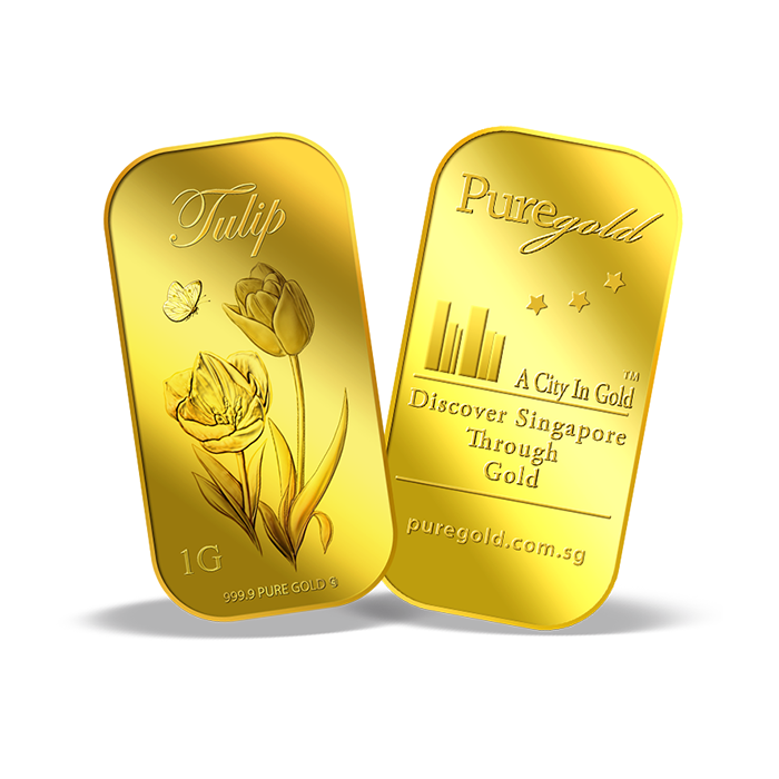 퓨어골드 24K 순금 싱가폴 프리미엄 골드바 1g 튤립 시리즈2(puregoldsg Tulip 1g Gold Bar Series 2) - 2
